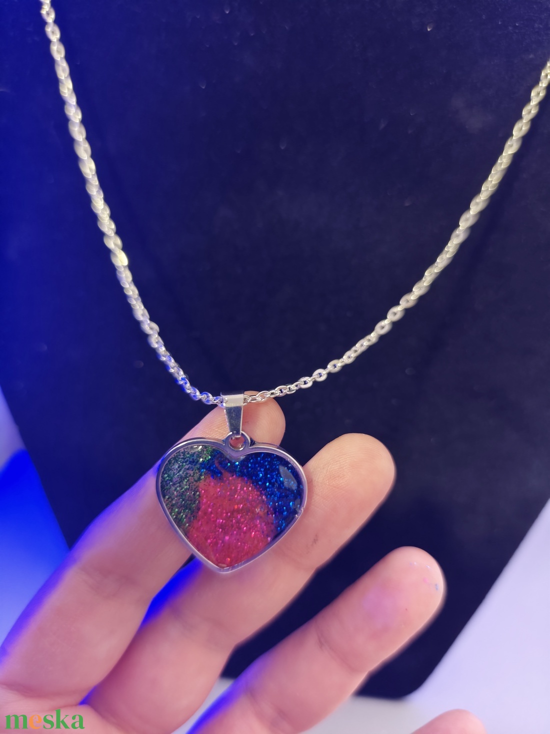 Szív nyakl�nc  - ékszer - nyaklánc - medálos nyaklánc - Meska.hu
