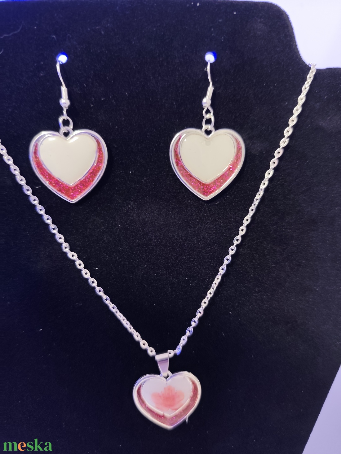 LAYANNA natúr szív ékszer szett - ékszer - ékszerszett - Meska.hu