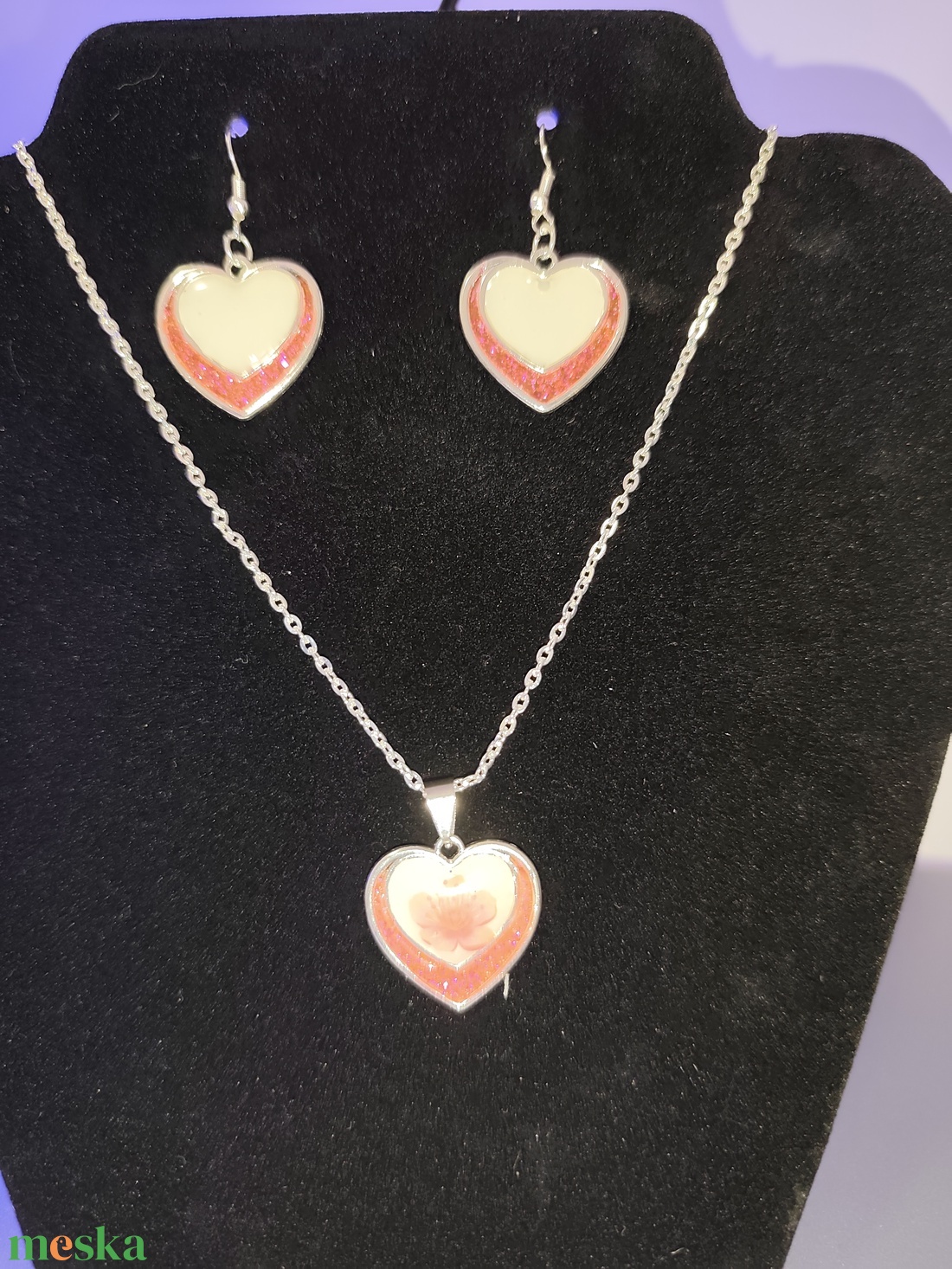 LAYANNA natúr szív ékszer szett - ékszer - ékszerszett - Meska.hu