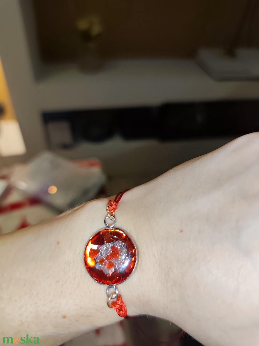 Valentin karkötő  - ékszer - karkötő - karkötő medállal - Meska.hu