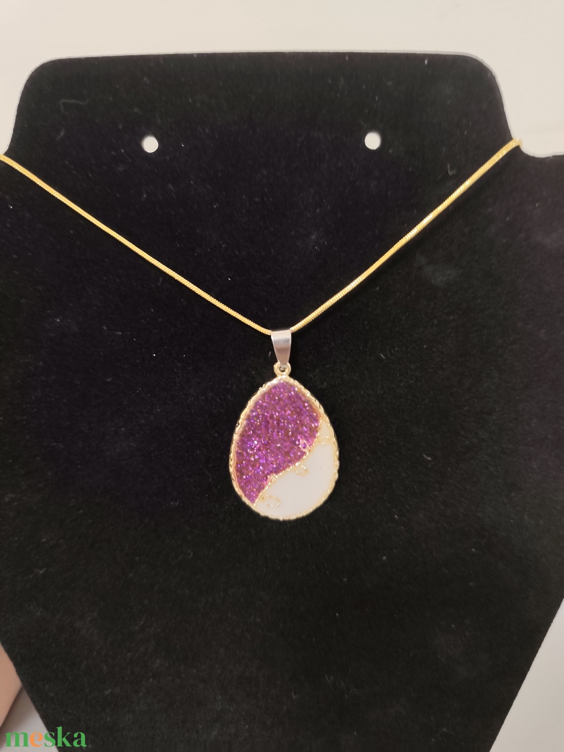 Tojás alakú nyaklánc  - ékszer - nyaklánc - medálos nyaklánc - Meska.hu