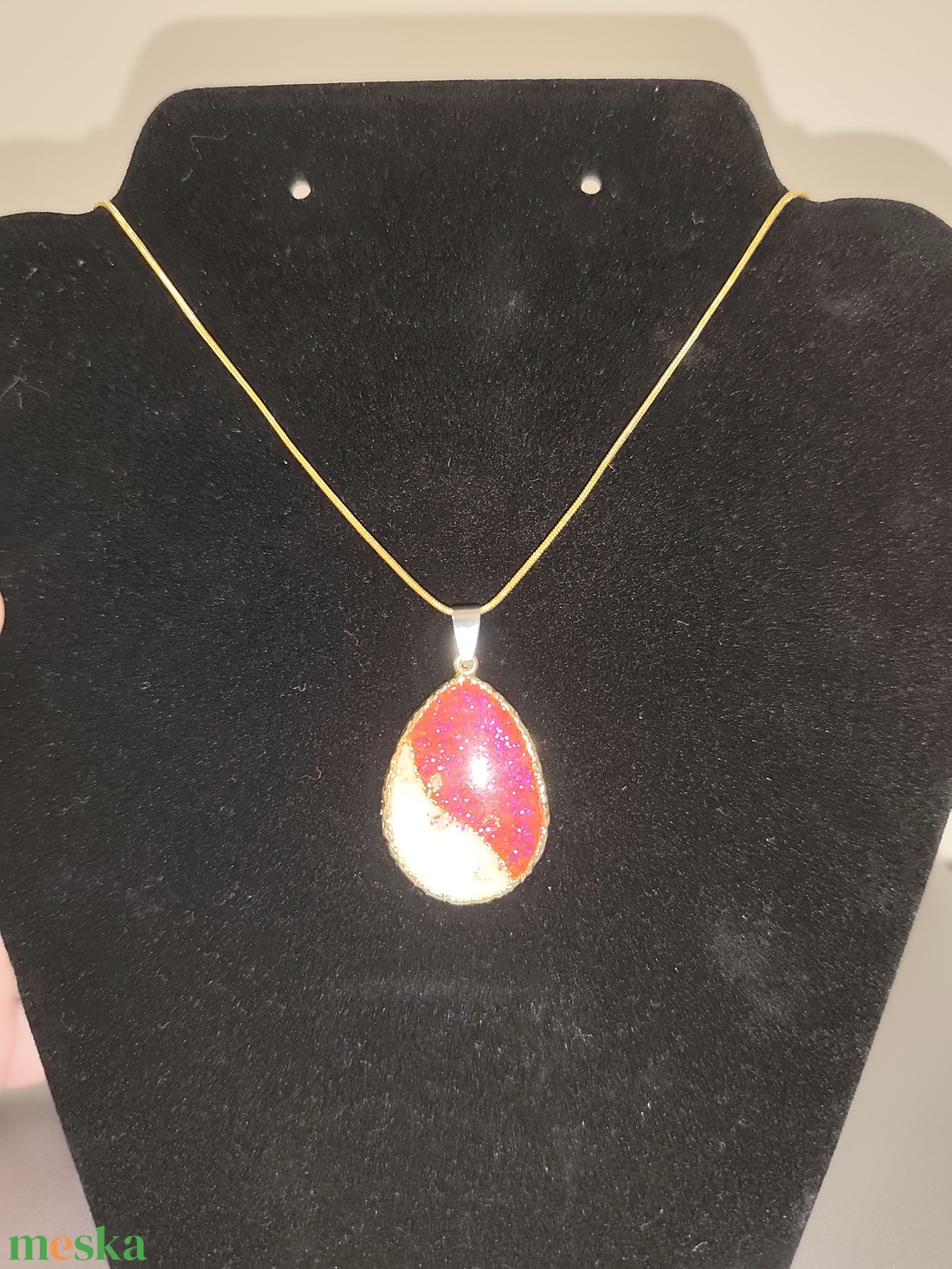 Tojás alakú nyaklánc  - ékszer - nyaklánc - medálos nyaklánc - Meska.hu