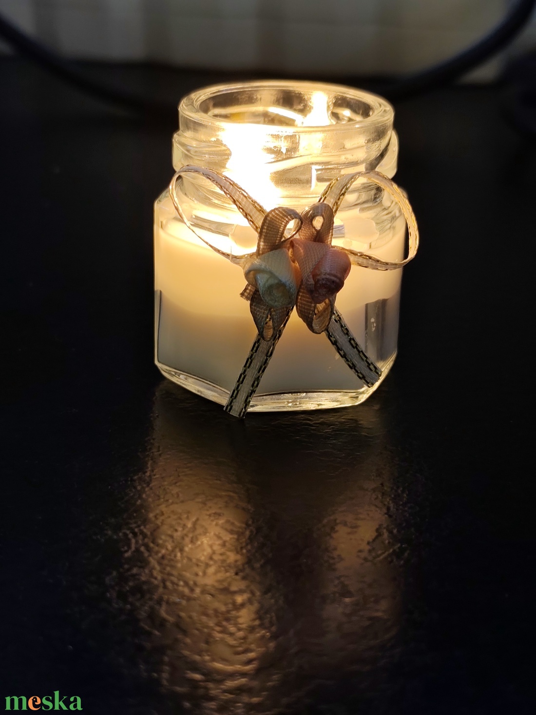 Rózsa illatú gyertya - esküvő - dekoráció - gyertya & gyertyatartó - Meska.hu