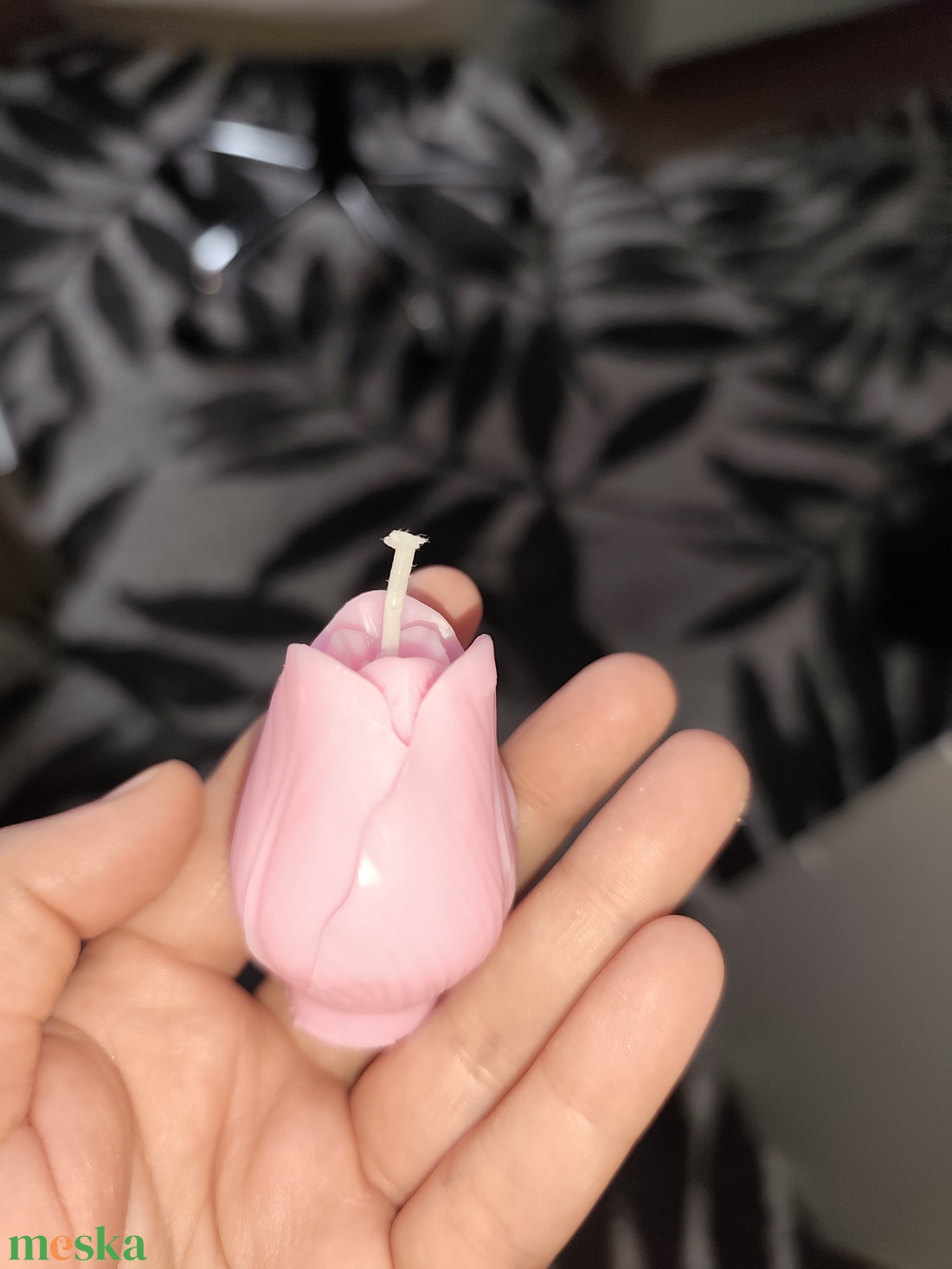 Rózsa illatú tulipán gyertya díszdobozban  - otthon & életmód - gyertya, illat, aroma - gyertya - Meska.hu