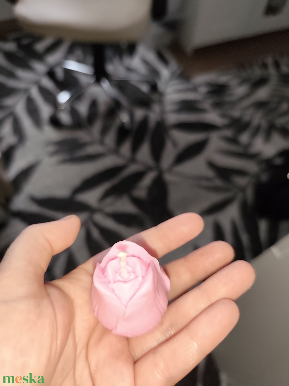 Rózsa illatú tulipán gyertya díszdobozban  - otthon & életmód - gyertya, illat, aroma - gyertya - Meska.hu