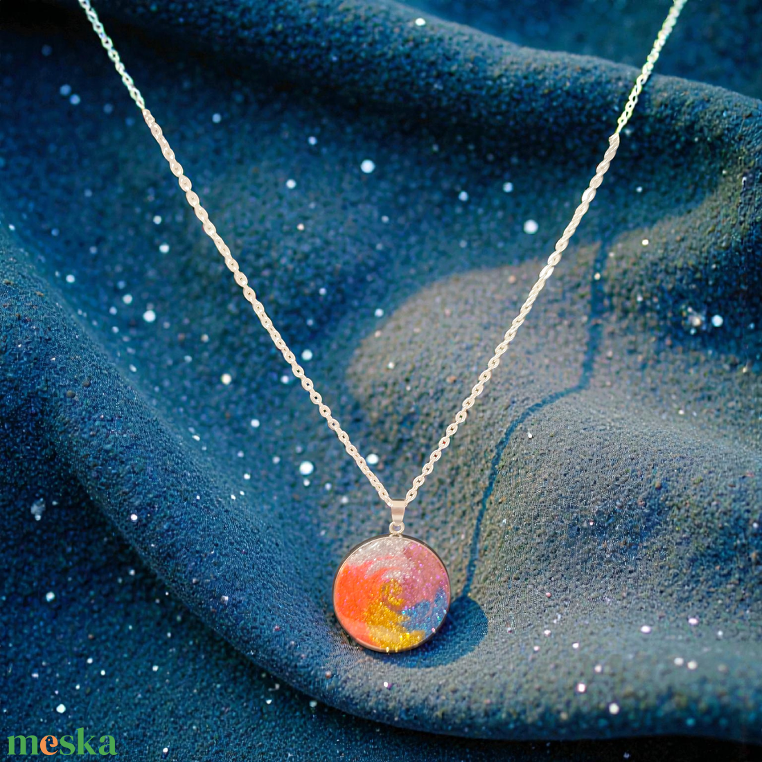 Szivárvány nyaklánc  - ékszer - nyaklánc - medálos nyaklánc - Meska.hu