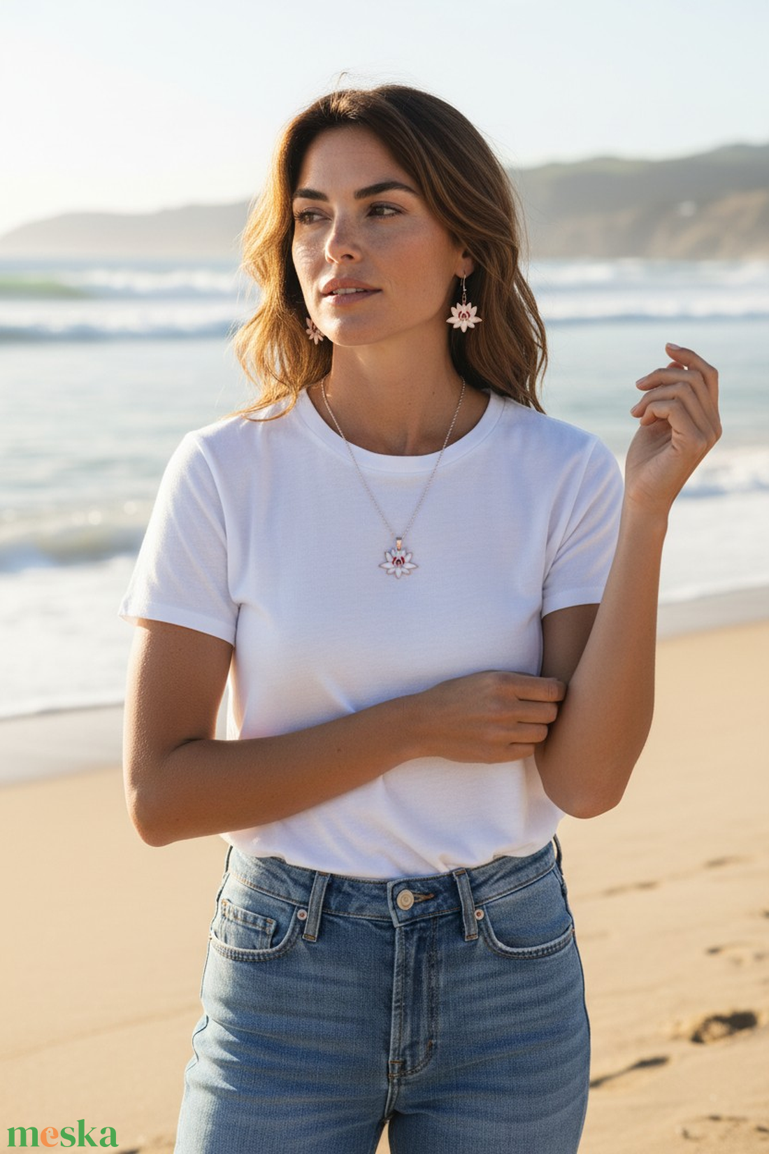 Lótusz virág ékszerszett  - ékszer - ékszerszett - Meska.hu