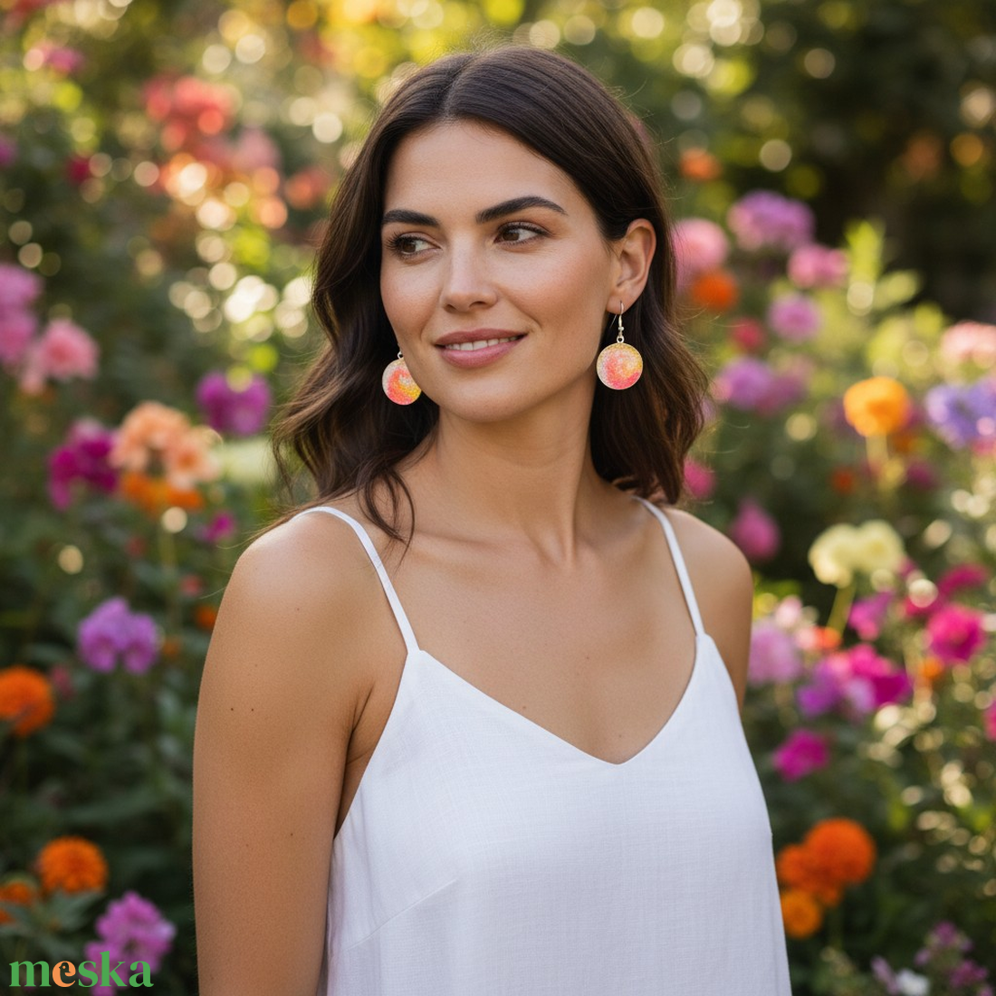 Több színű fülbevaló  - ékszer - fülbevaló - lógó fülbevaló - Meska.hu