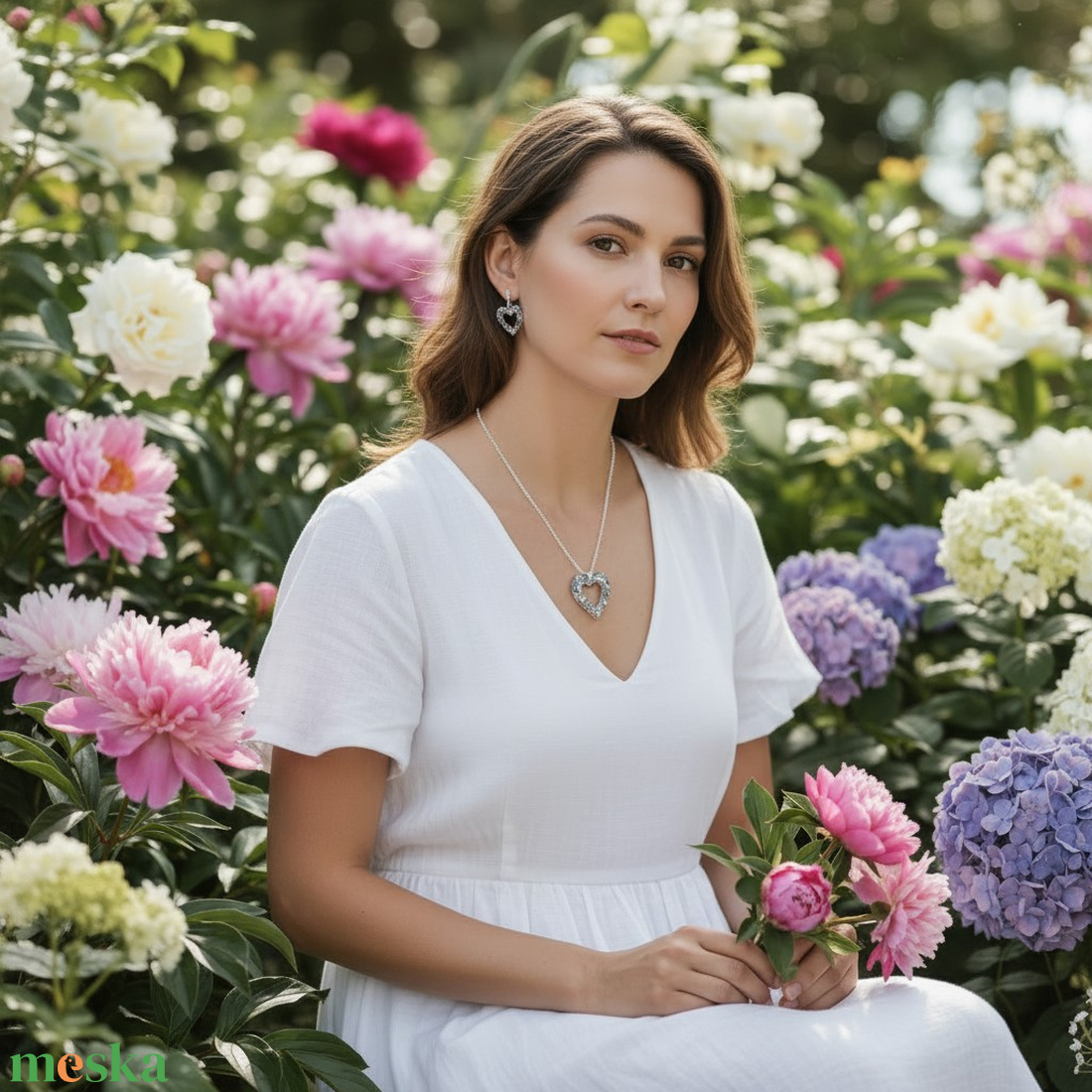 Fekete szivecskés ékszer szett  - ékszer - ékszerszett - Meska.hu