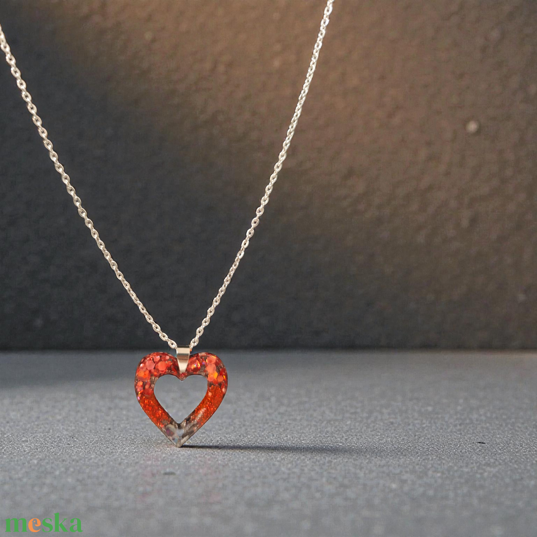Valentin szívecskés nyakl�nc  - ékszer - nyaklánc - medálos nyaklánc - Meska.hu