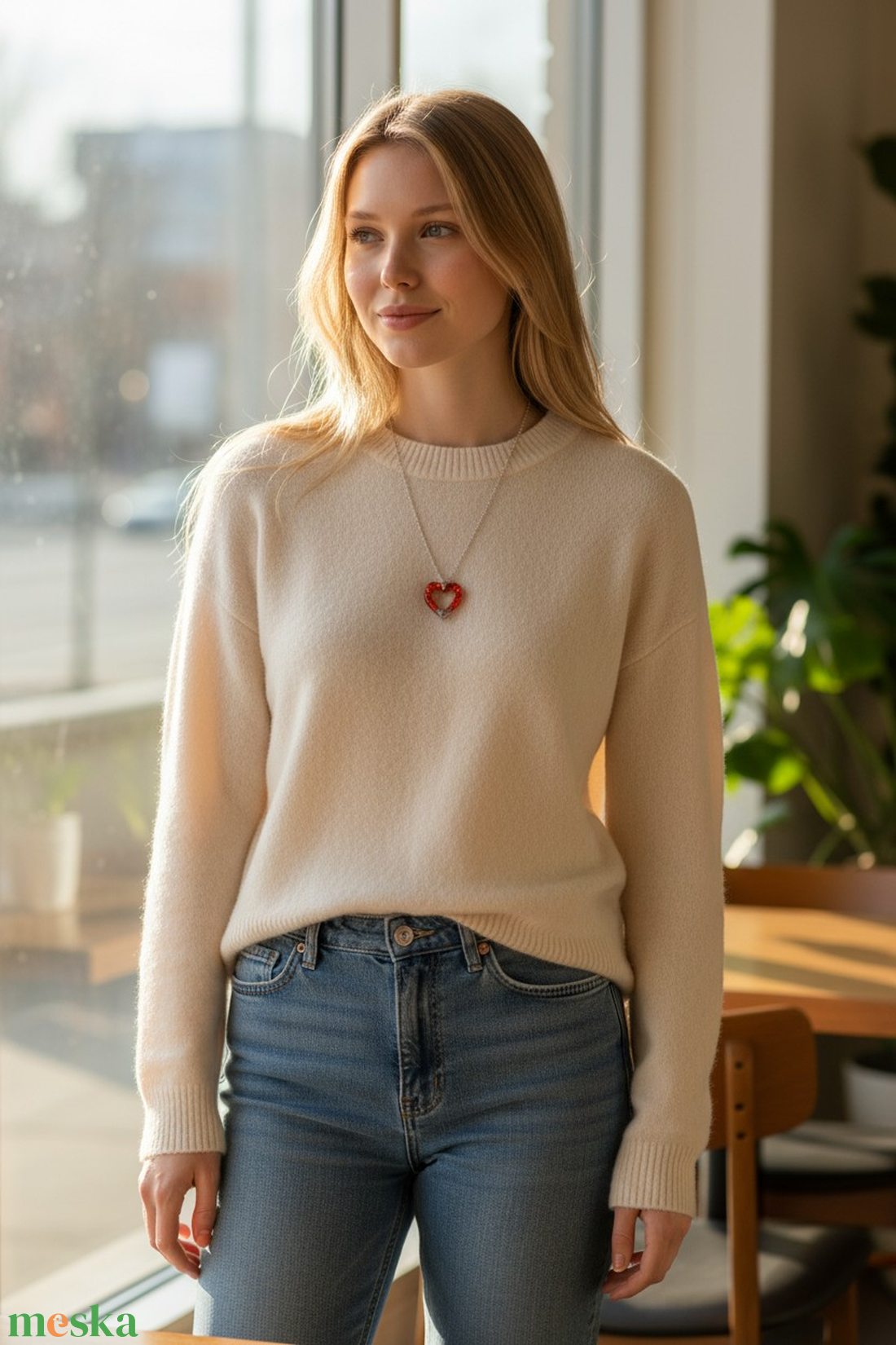 Valentin szívecskés nyakl�nc  - ékszer - nyaklánc - medálos nyaklánc - Meska.hu