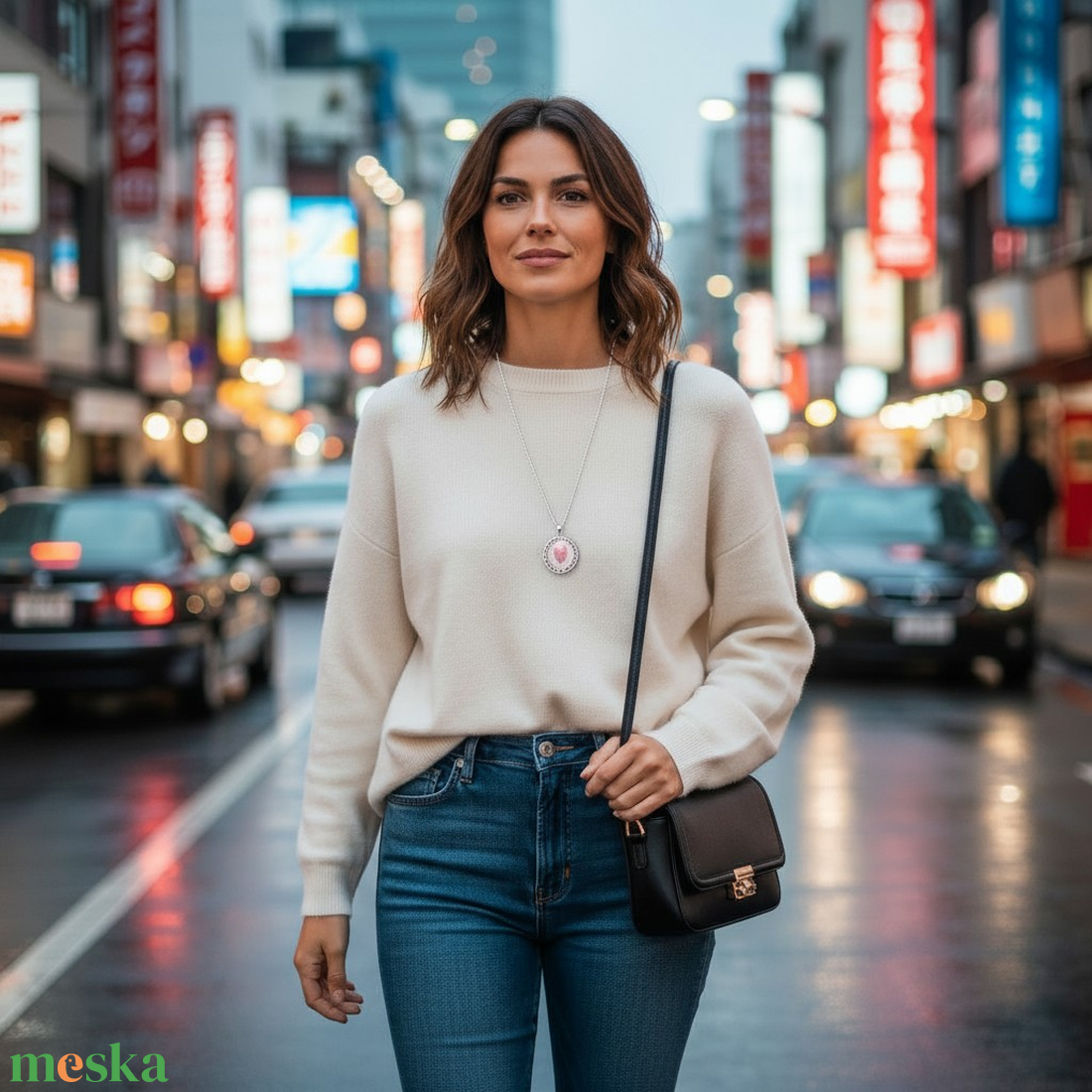 Virágos vintage nyakl�nc  - ékszer - nyaklánc - medálos nyaklánc - Meska.hu