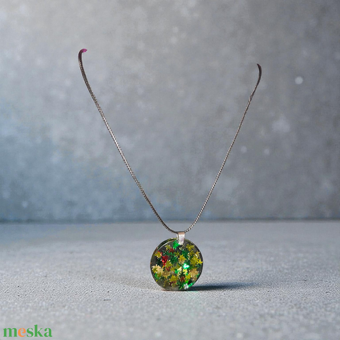 Őszi faleveles Nyaklánc - ékszer - nyaklánc - medálos nyaklánc - Meska.hu