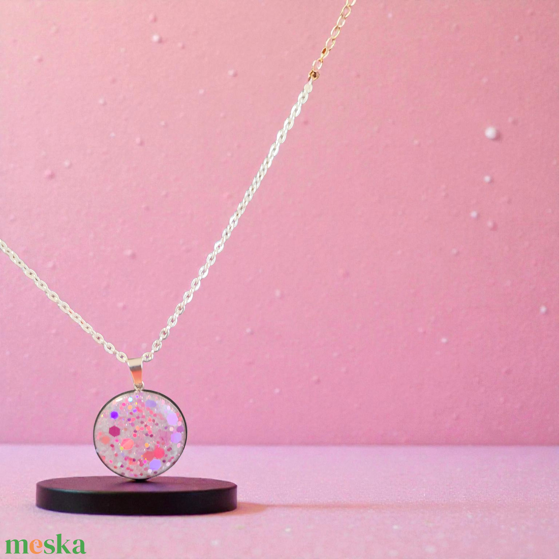 Layanna Pink álom Nyaklánc - ékszer - nyaklánc - medálos nyaklánc - Meska.hu