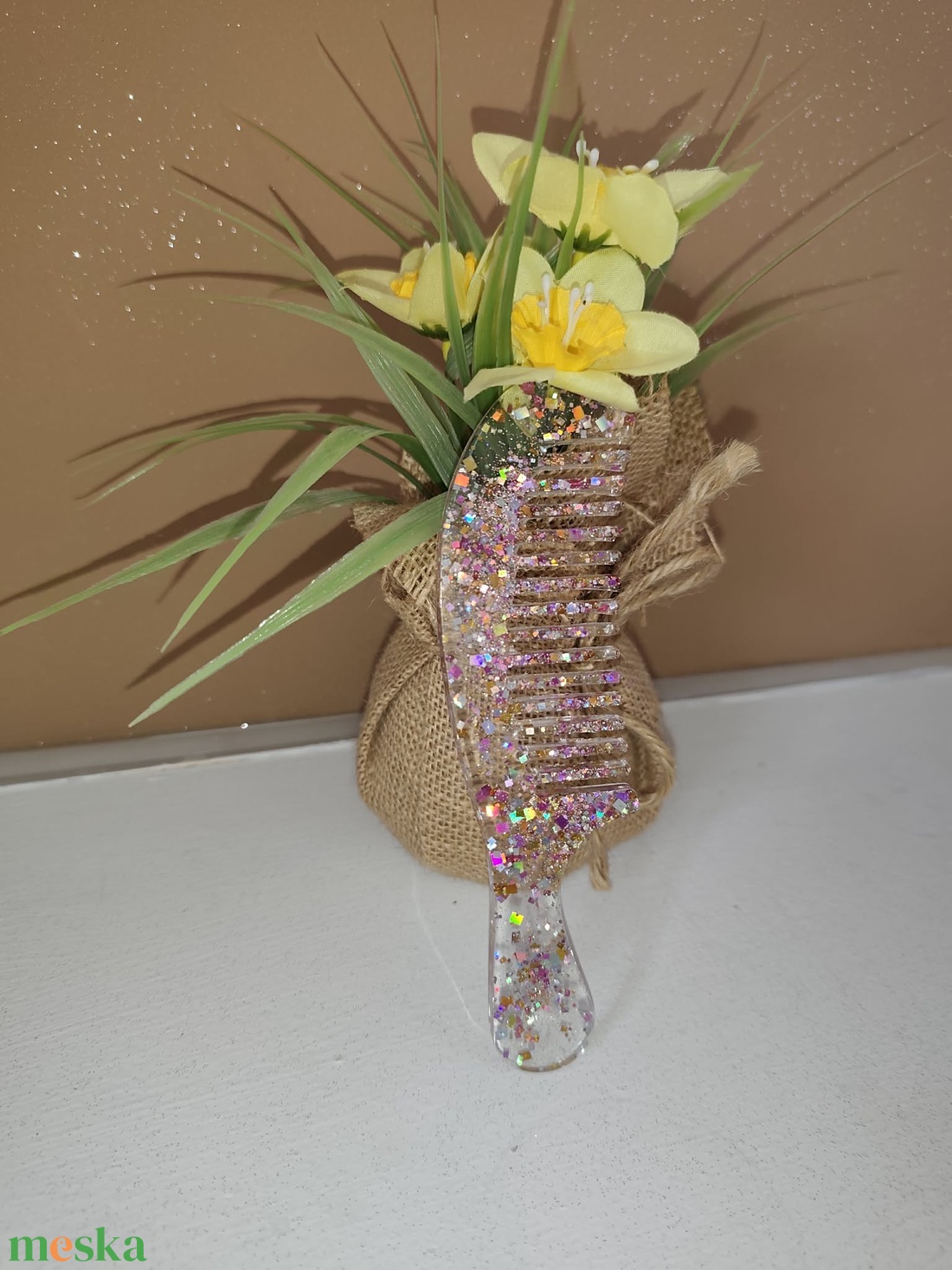 Csillogó fésű - esküvő - hajdísz - fésűs hajdísz - Meska.hu