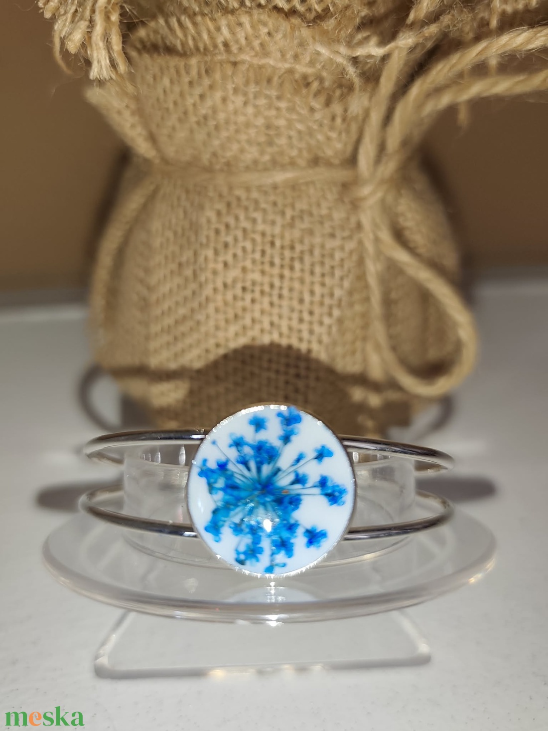 Szárított virágos karperec - ékszer - karkötő - karperec - Meska.hu