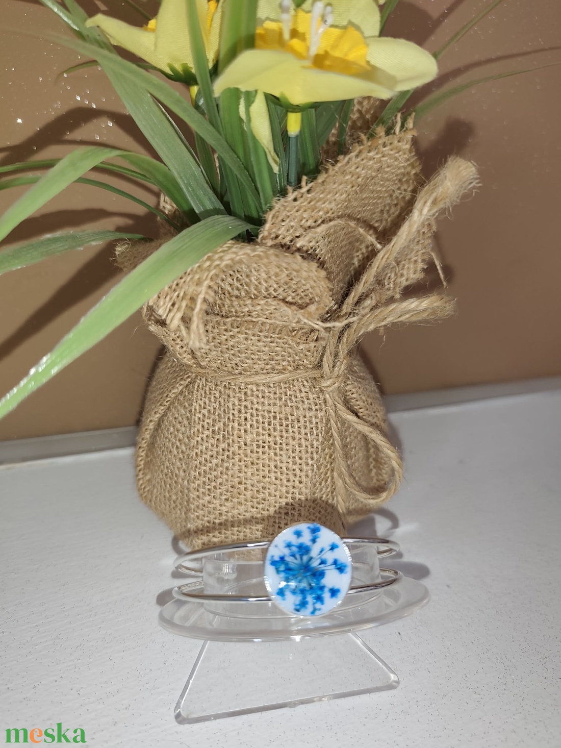 Szárított virágos karperec - ékszer - karkötő - karperec - Meska.hu