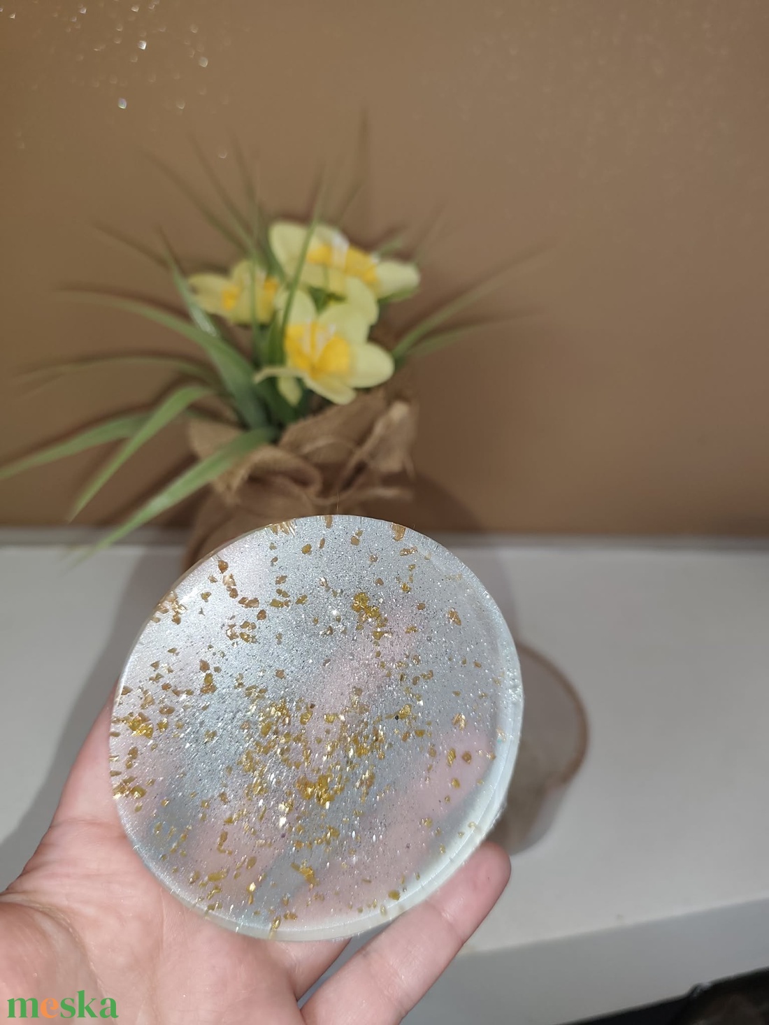 Pohár alátét 4db+tartó - otthon & életmód - konyhafelszerelés, tálalás - tálalás - tányér- és poháralátét - Meska.hu