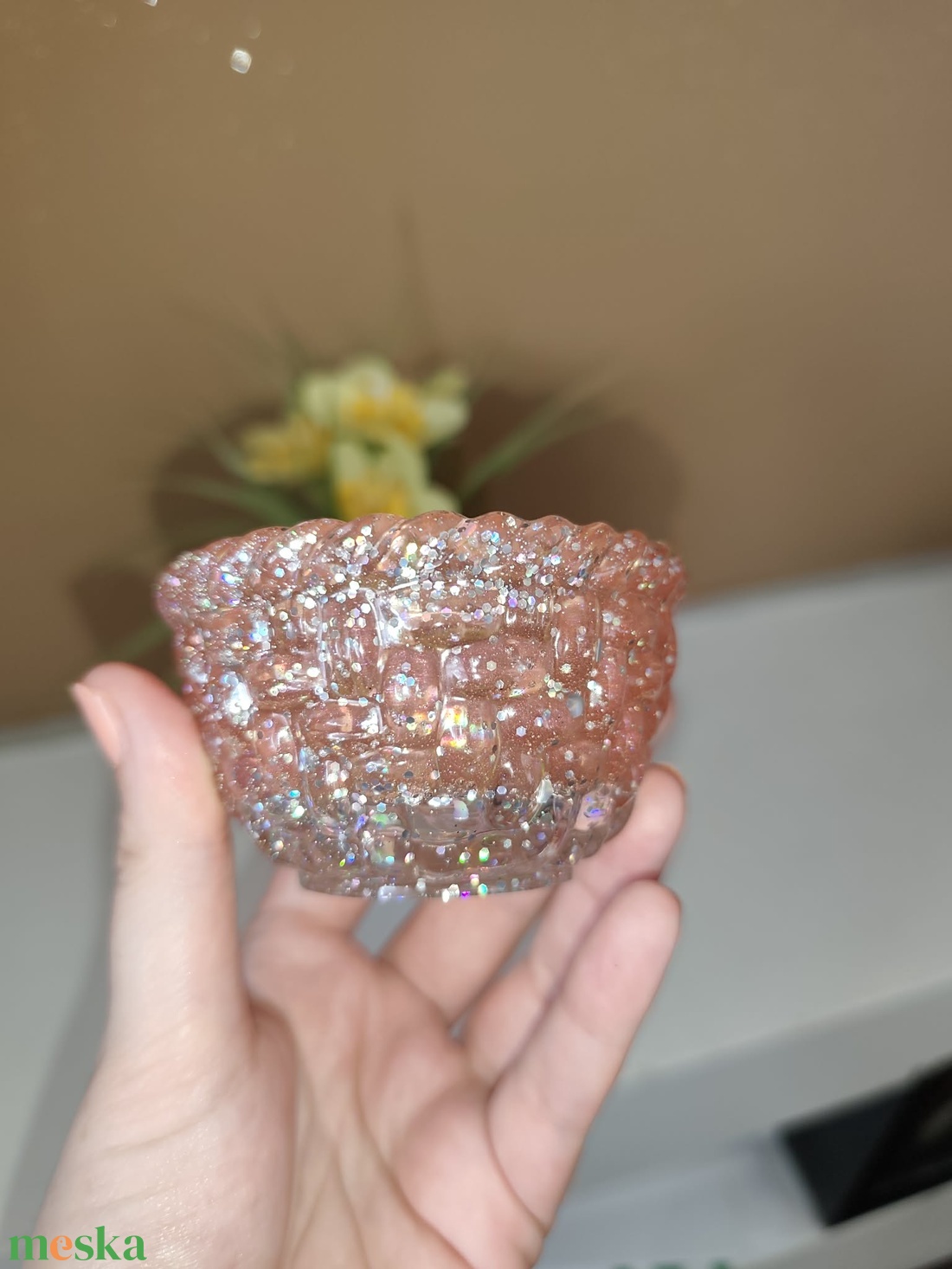 Kosárka tároló - otthon & életmód - dekoráció - asztal és polc dekoráció - asztaldísz - Meska.hu