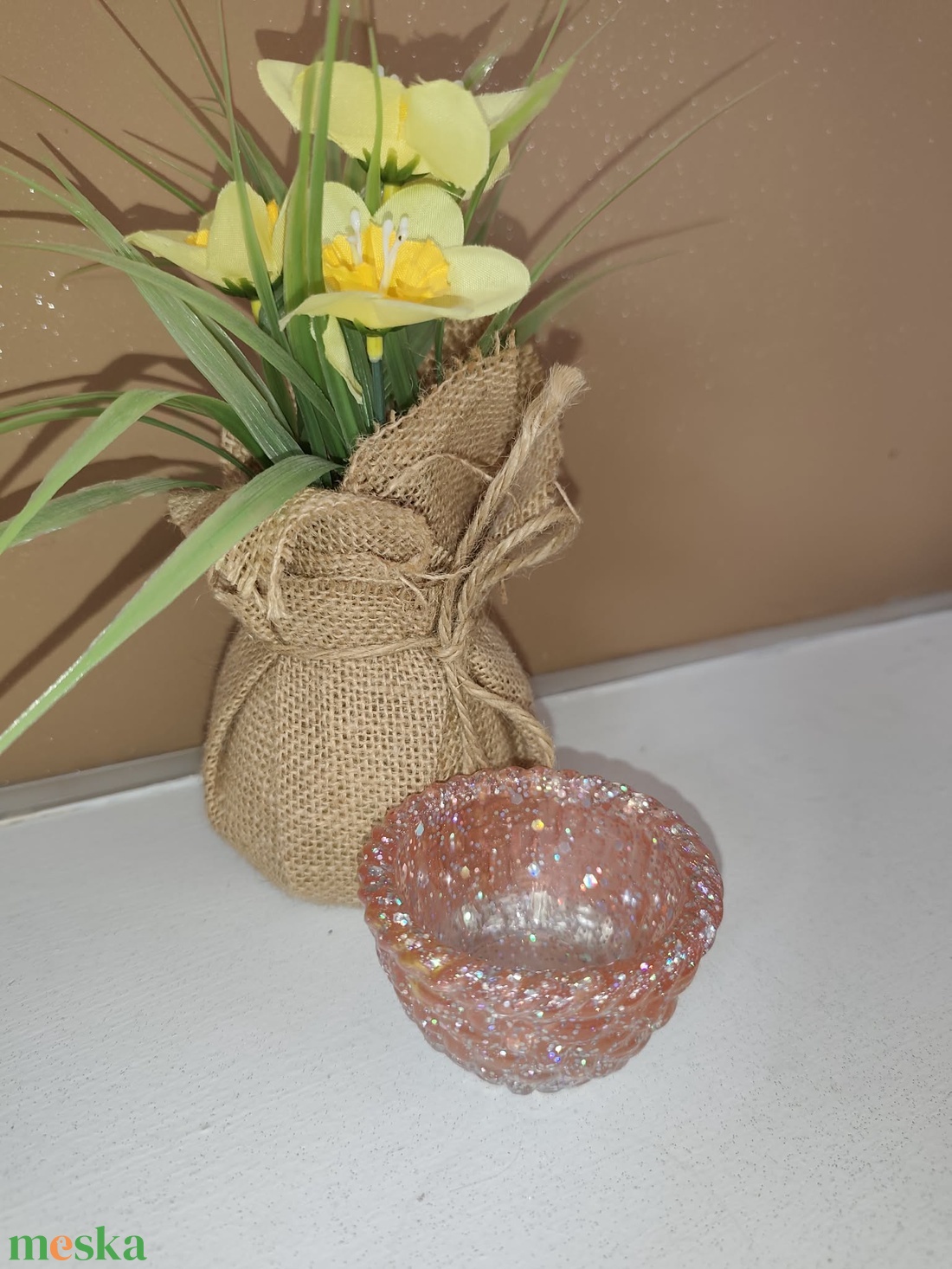 Kosárka tároló - otthon & életmód - dekoráció - asztal és polc dekoráció - asztaldísz - Meska.hu