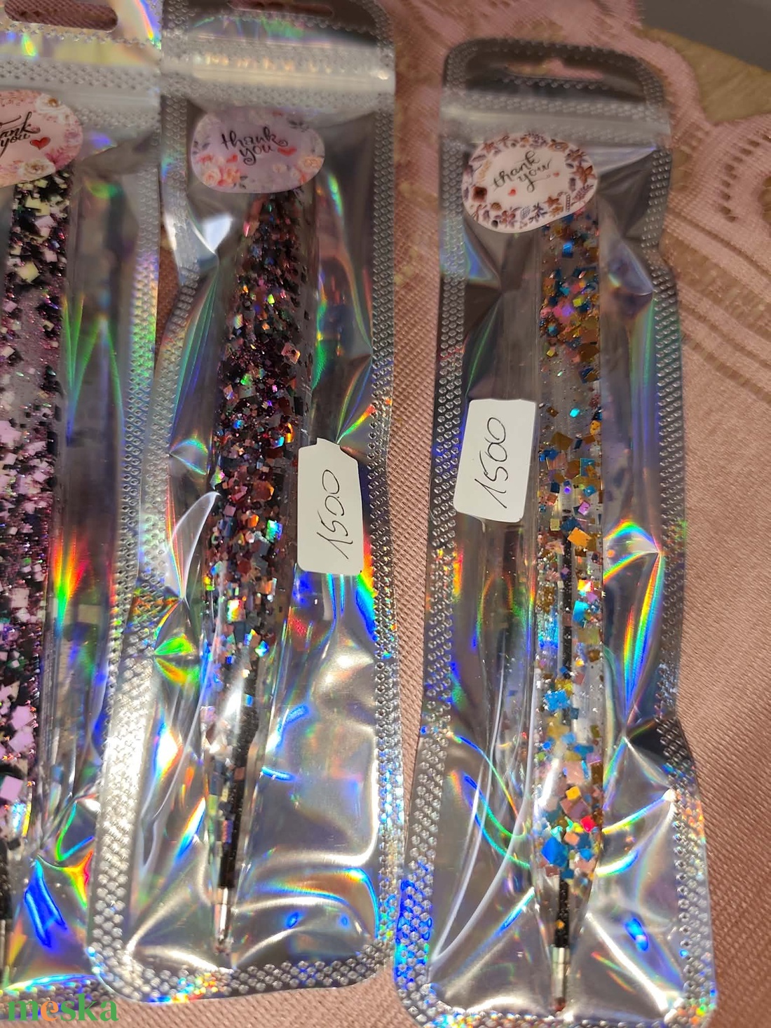 EPOXYBÓL KÉSZÜLT SZÉPSÉGES TOLLAK  - FEKETE SZÍN - otthon & életmód - papír, írószer - ceruza & toll - Meska.hu