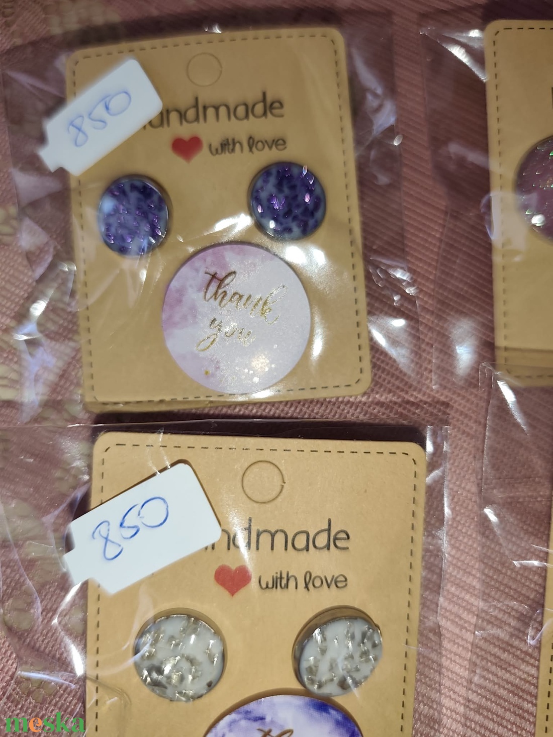 Szépséges színes fülbevalók - ékszer - fülbevaló - pötty fülbevaló - Meska.hu