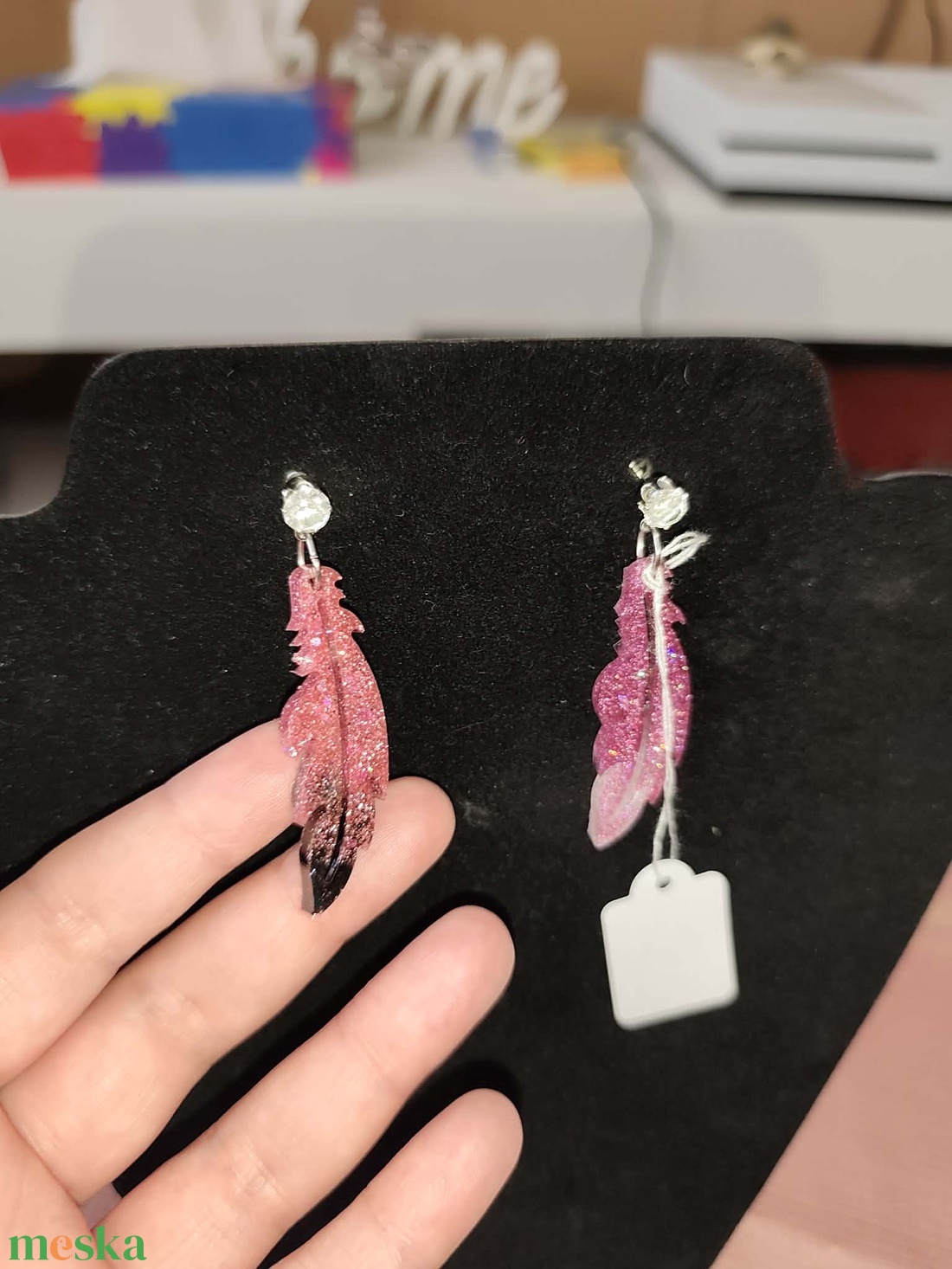 Toll alakú fülbevalók - ékszer - fülbevaló - lógó fülbevaló - Meska.hu