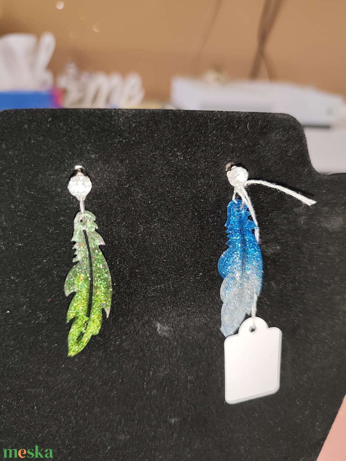 Toll alakú fülbevalók - ékszer - fülbevaló - lógó fülbevaló - Meska.hu