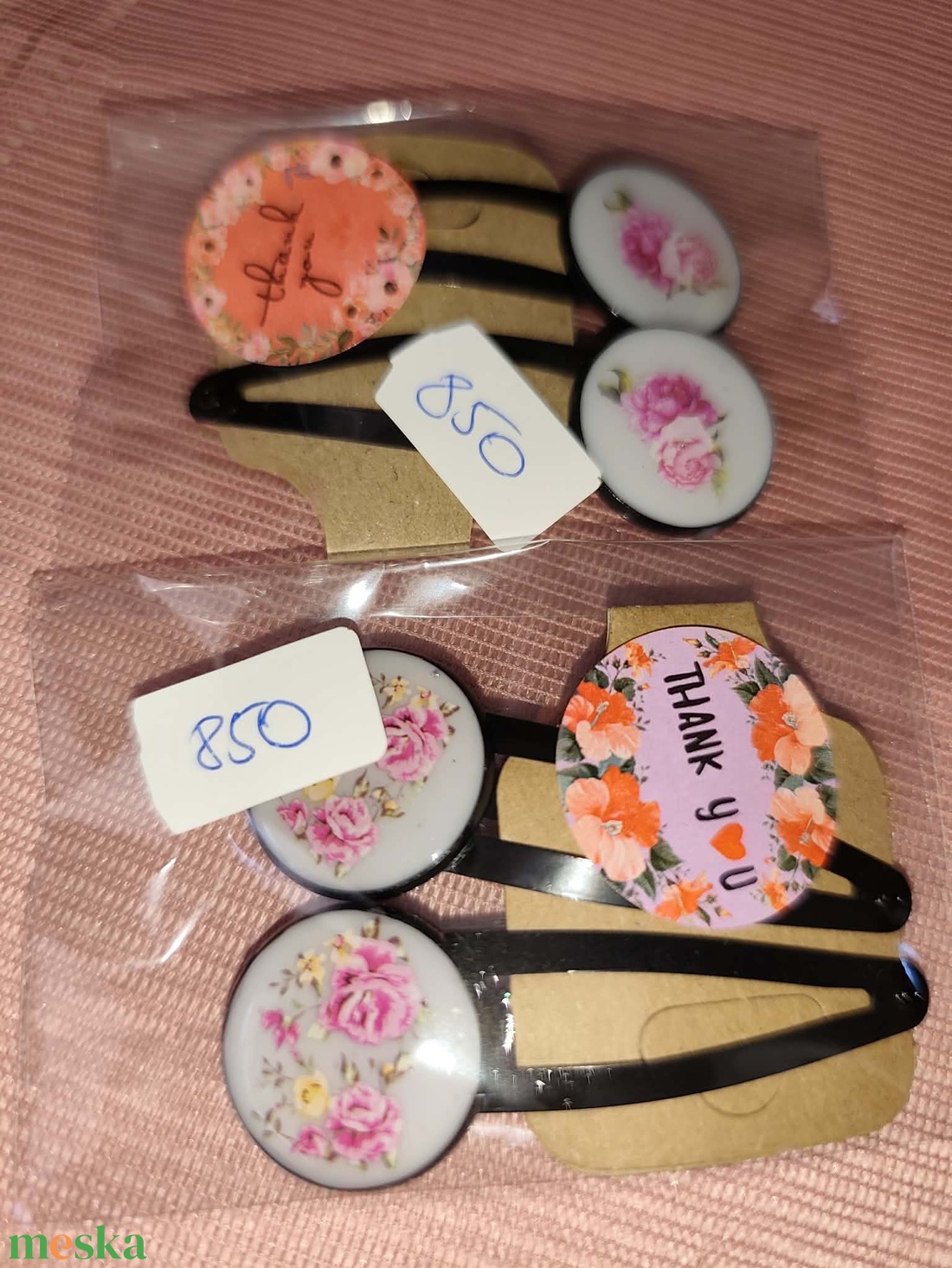 Virágos csattok - ruha & divat - hajdísz & hajcsat - hajcsat & hajtű - Meska.hu