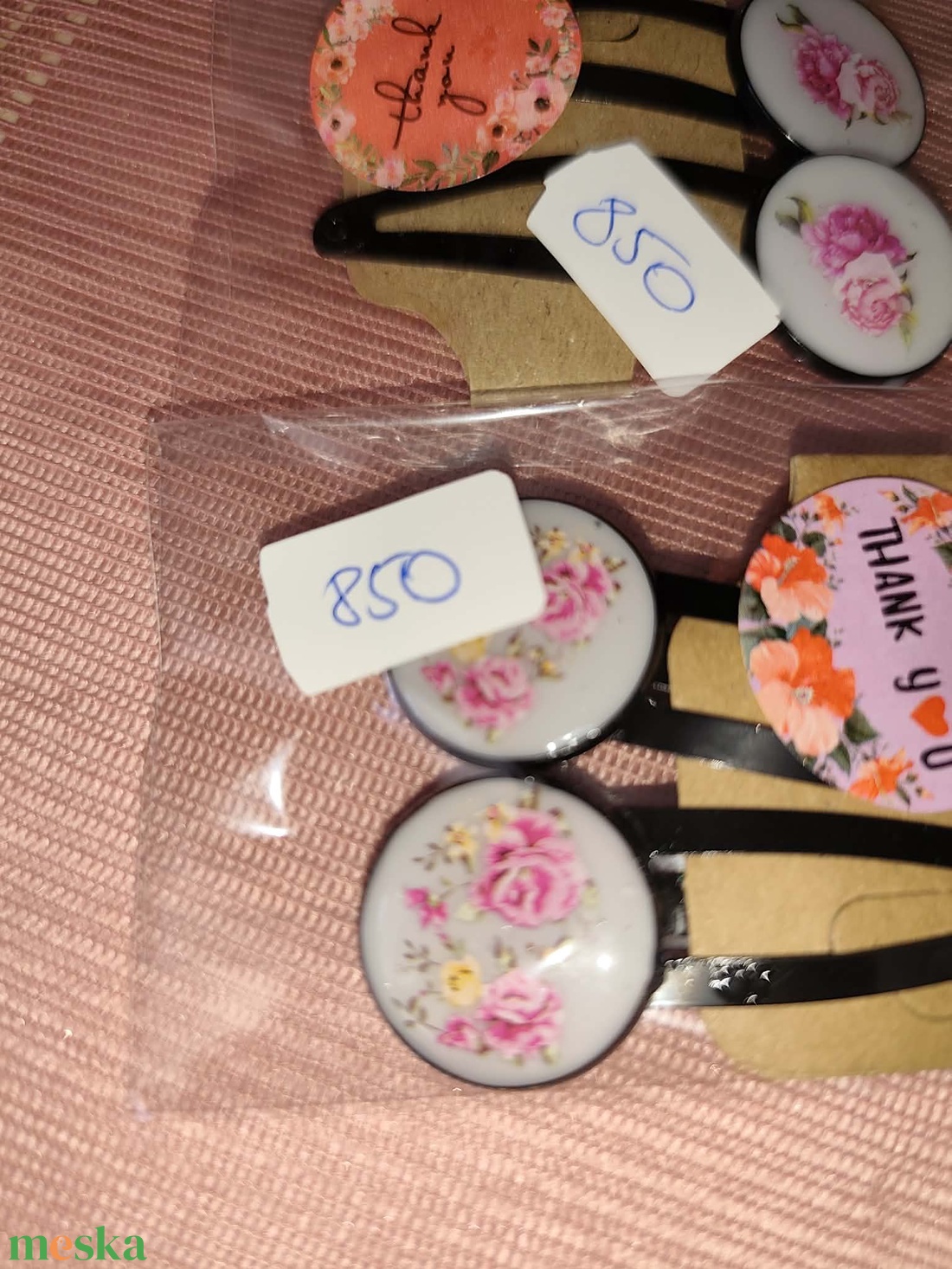 Virágos csattok - ruha & divat - hajdísz & hajcsat - hajcsat & hajtű - Meska.hu