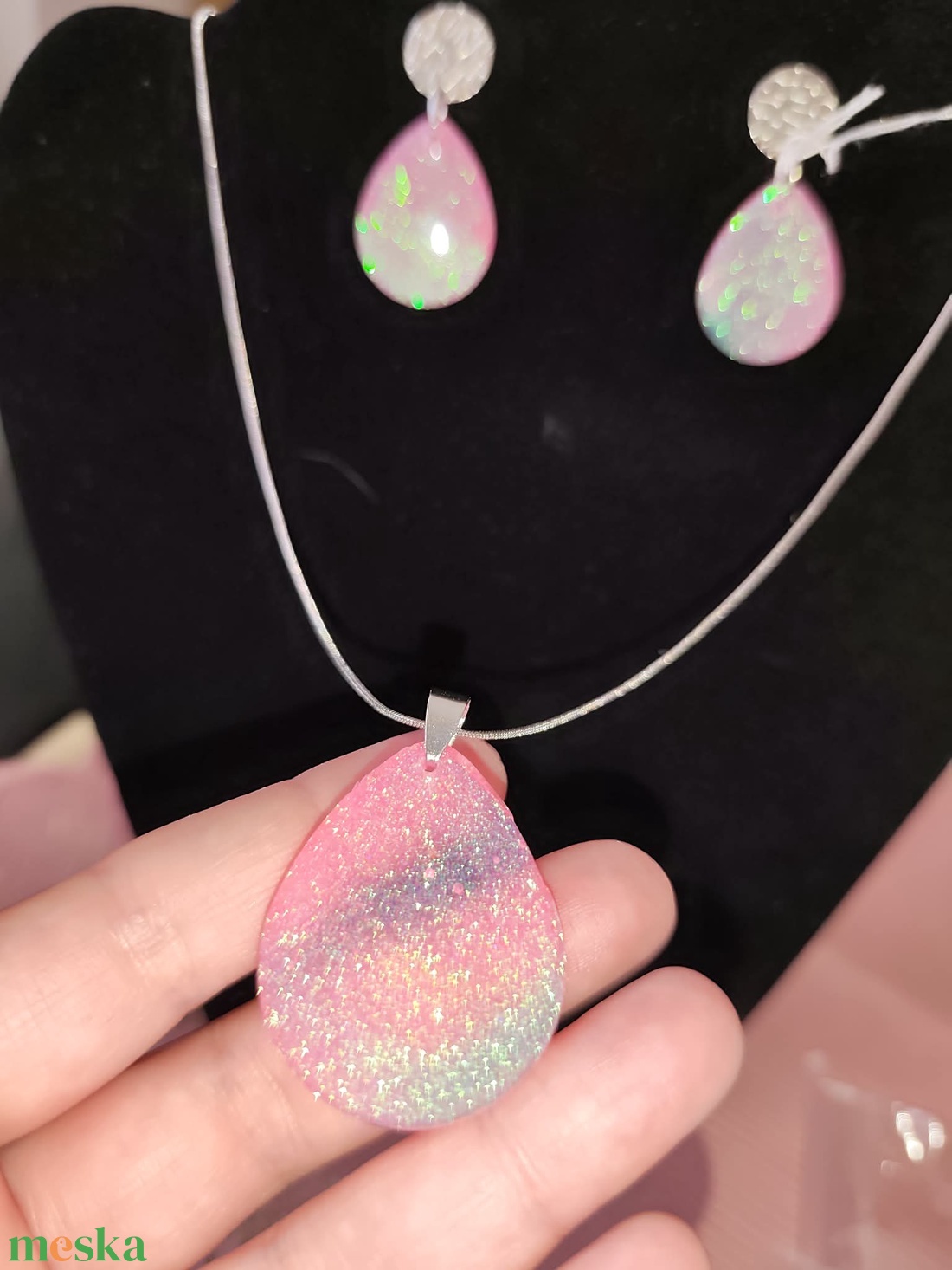 Szivárványos ékszerszett - ékszer - ékszerszett - Meska.hu