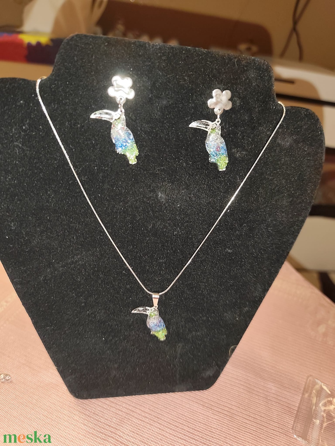 Tukán madaras ékszerszett - ékszer - ékszerszett - Meska.hu