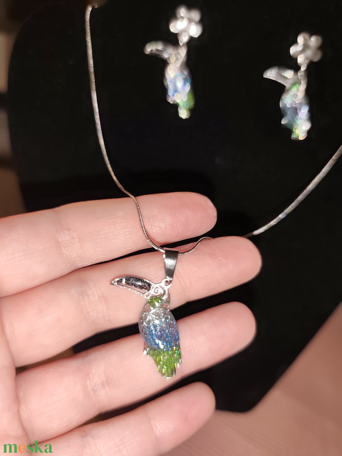 Tukán madaras ékszerszett - ékszer - ékszerszett - Meska.hu