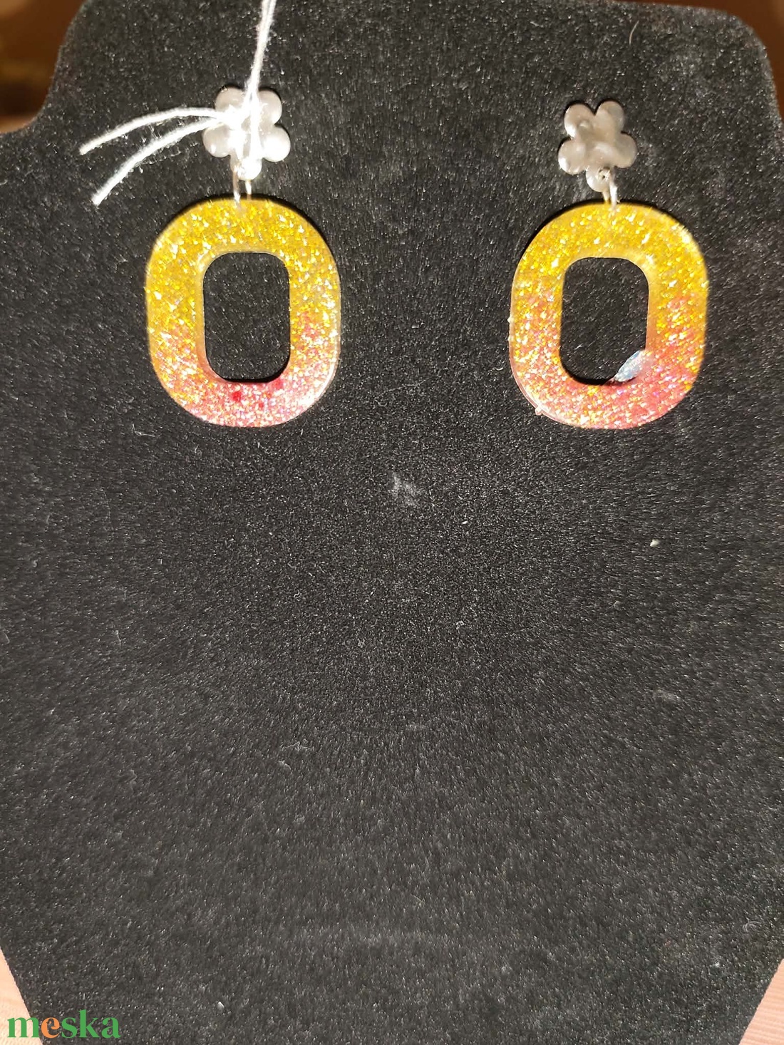 Napsütötte színátmenetes fülbevaló - ékszer - fülbevaló - lógó fülbevaló - Meska.hu