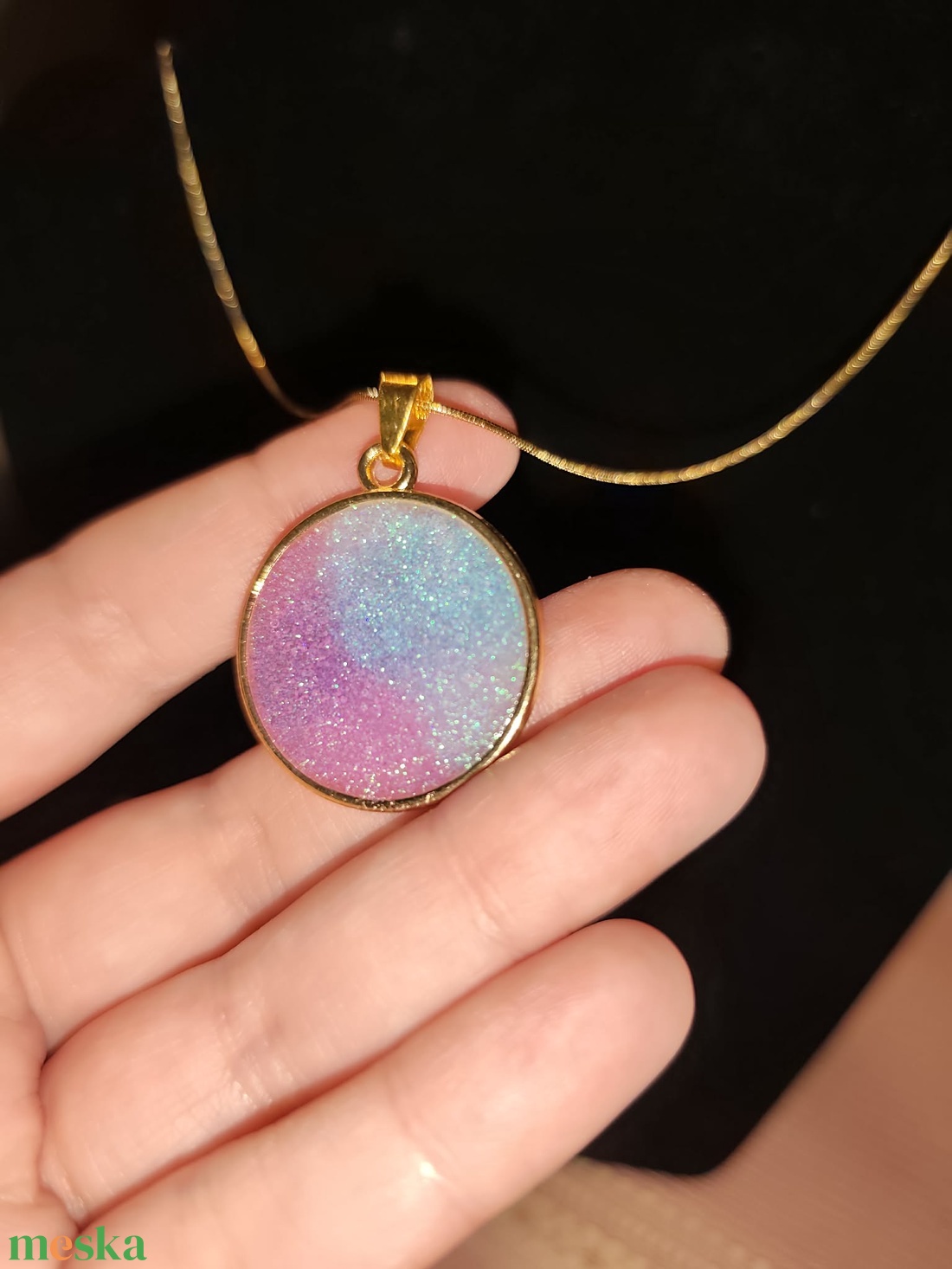 Színátmenetes nyaklánc - ékszer - nyaklánc - medálos nyaklánc - Meska.hu