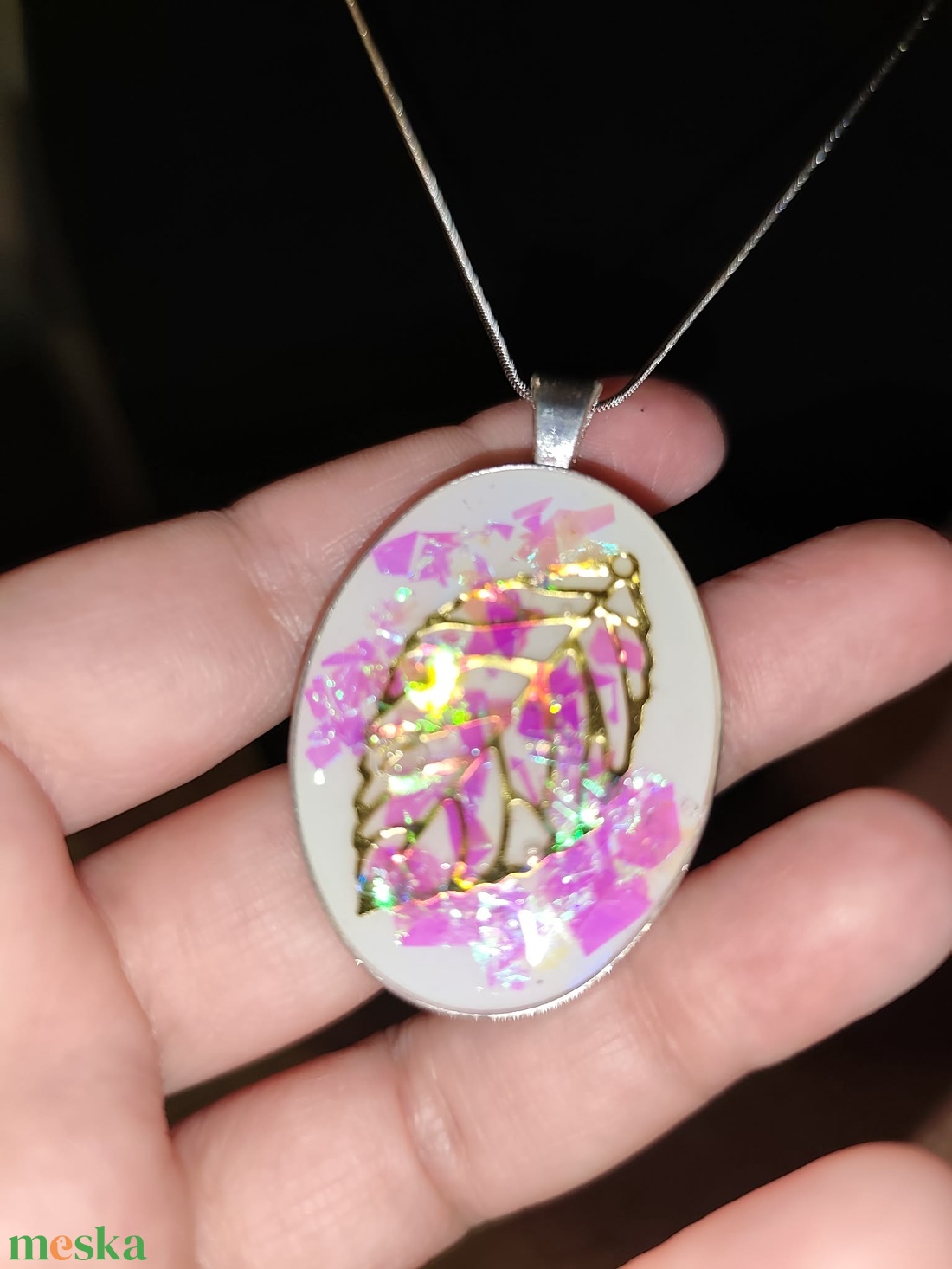 Arany faleveles nyaklánc - ékszer - nyaklánc - medálos nyaklánc - Meska.hu