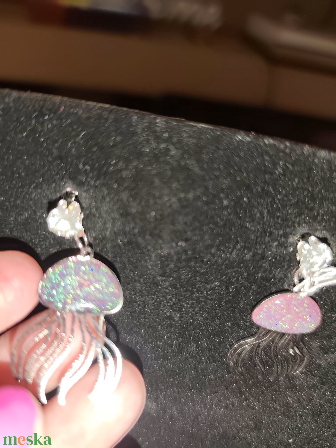 Medúza alakú szépséges fülbevaló - ékszer - fülbevaló - lógó fülbevaló - Meska.hu