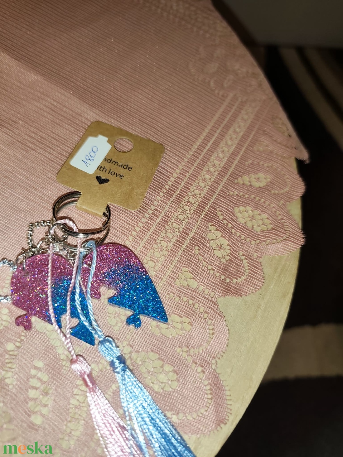 Szépséges Páros szívecskés kulcstartó - táska & tok - kulcstartó & táskadísz - kulcstartó - Meska.hu