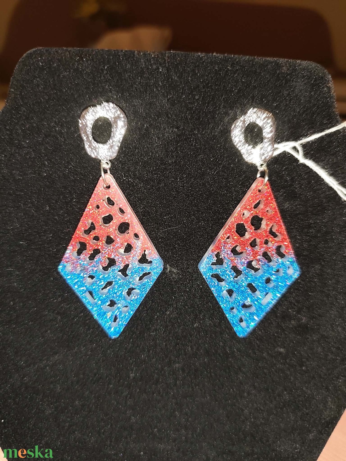 Színátmenetes fülbevaló - ékszer - fülbevaló - lógó fülbevaló - Meska.hu