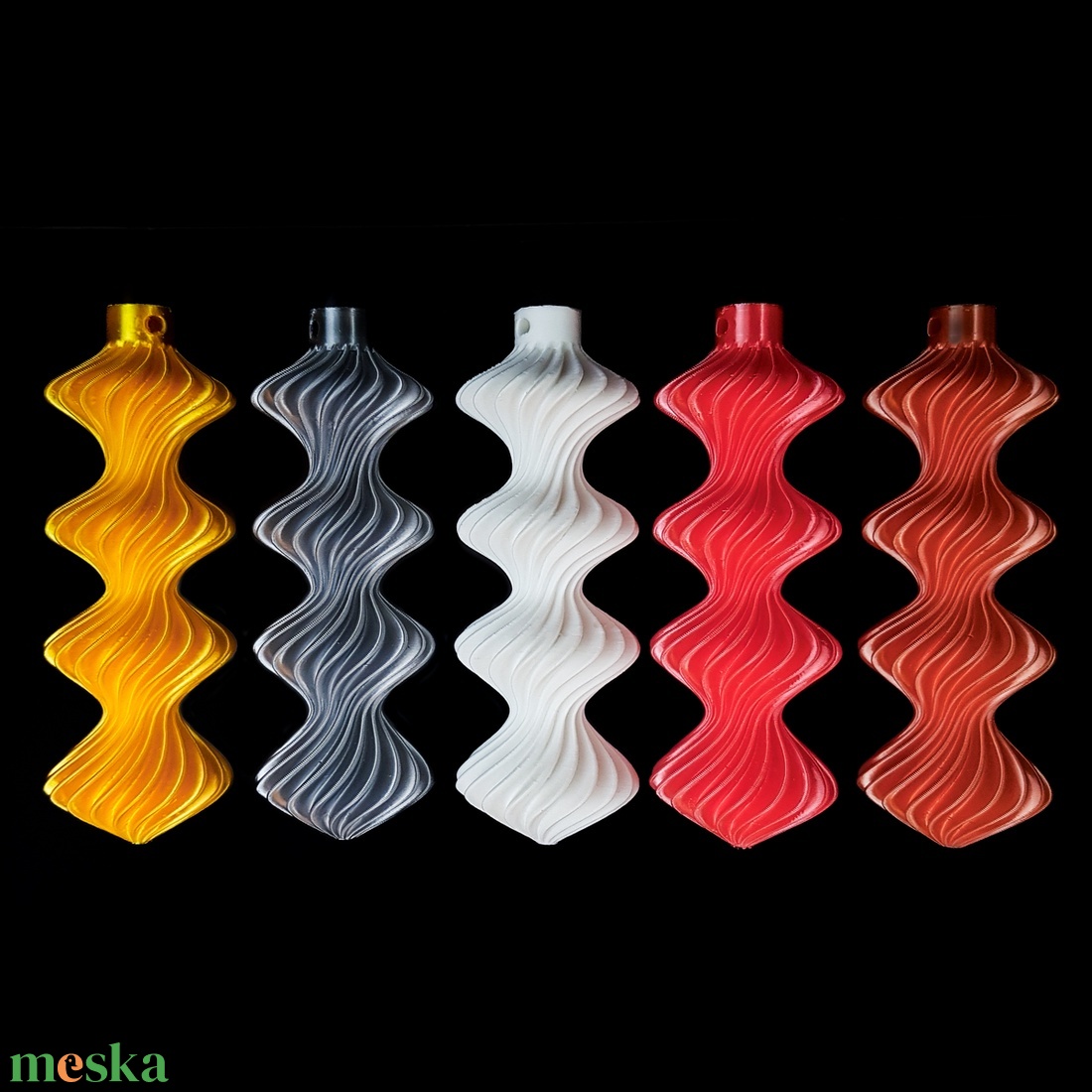 Négyes csavart karácsonyfadísz - karácsony - karácsonyi lakásdekoráció - karácsonyfadíszek - Meska.hu