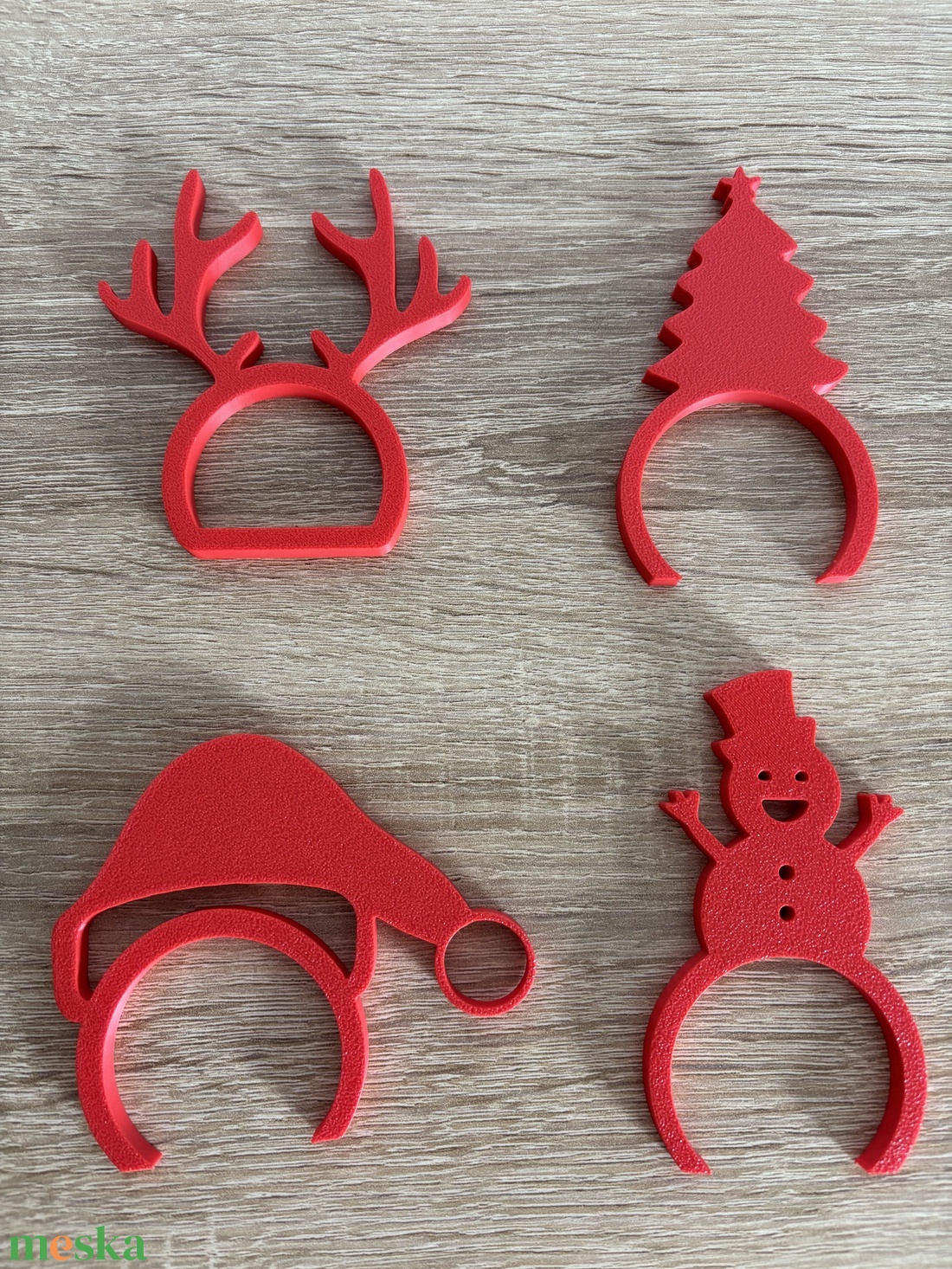 3D nyomtatott karácsonyi szalvétagyűrű - otthon & életmód - konyhafelszerelés, tálalás - tálalás - szalvétatartó, szalvétagyűrű - Meska.hu