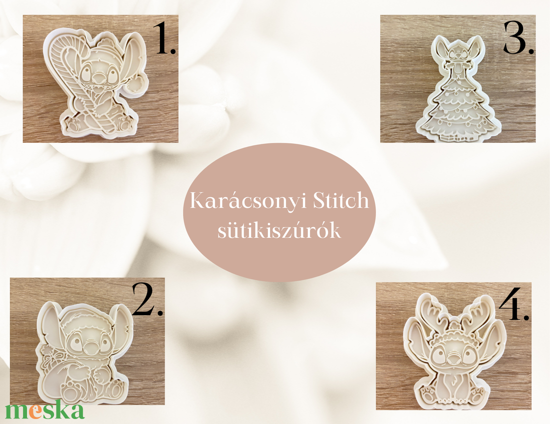 3D nyomtatott Stirch sütikiszúrók - karácsony - karácsonyi sütés-főzés - Meska.hu