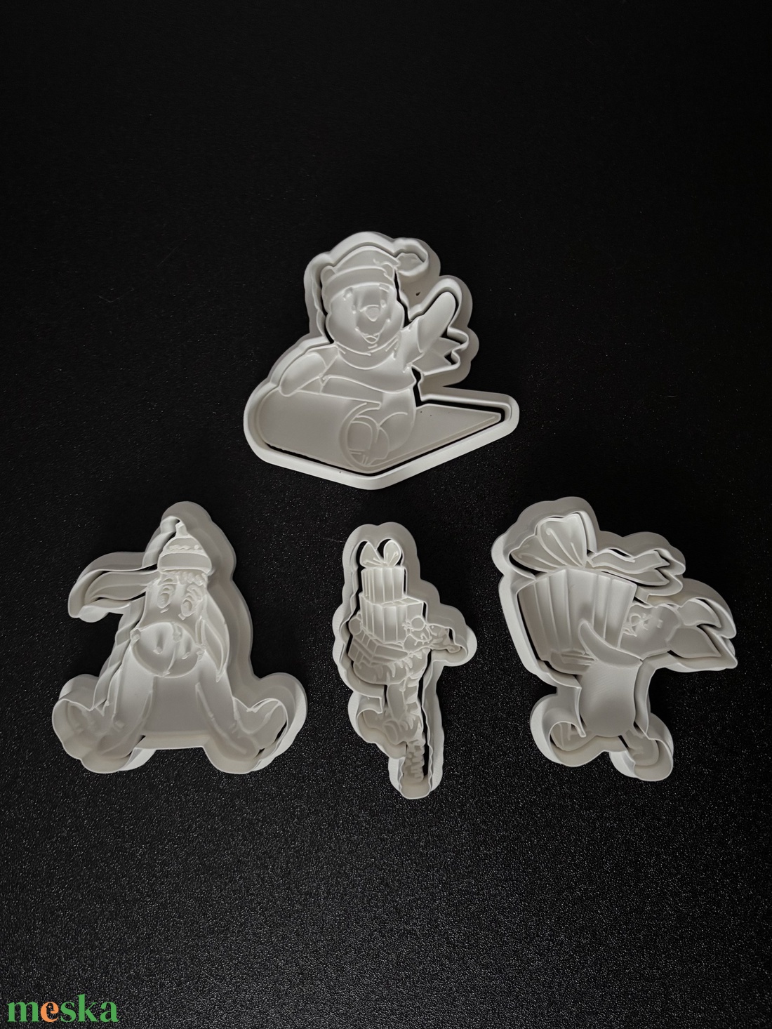 3D nyomtatott Micimackó és barátai sütikiszúró szett - karácsony - karácsonyi sütés-főzés - Meska.hu