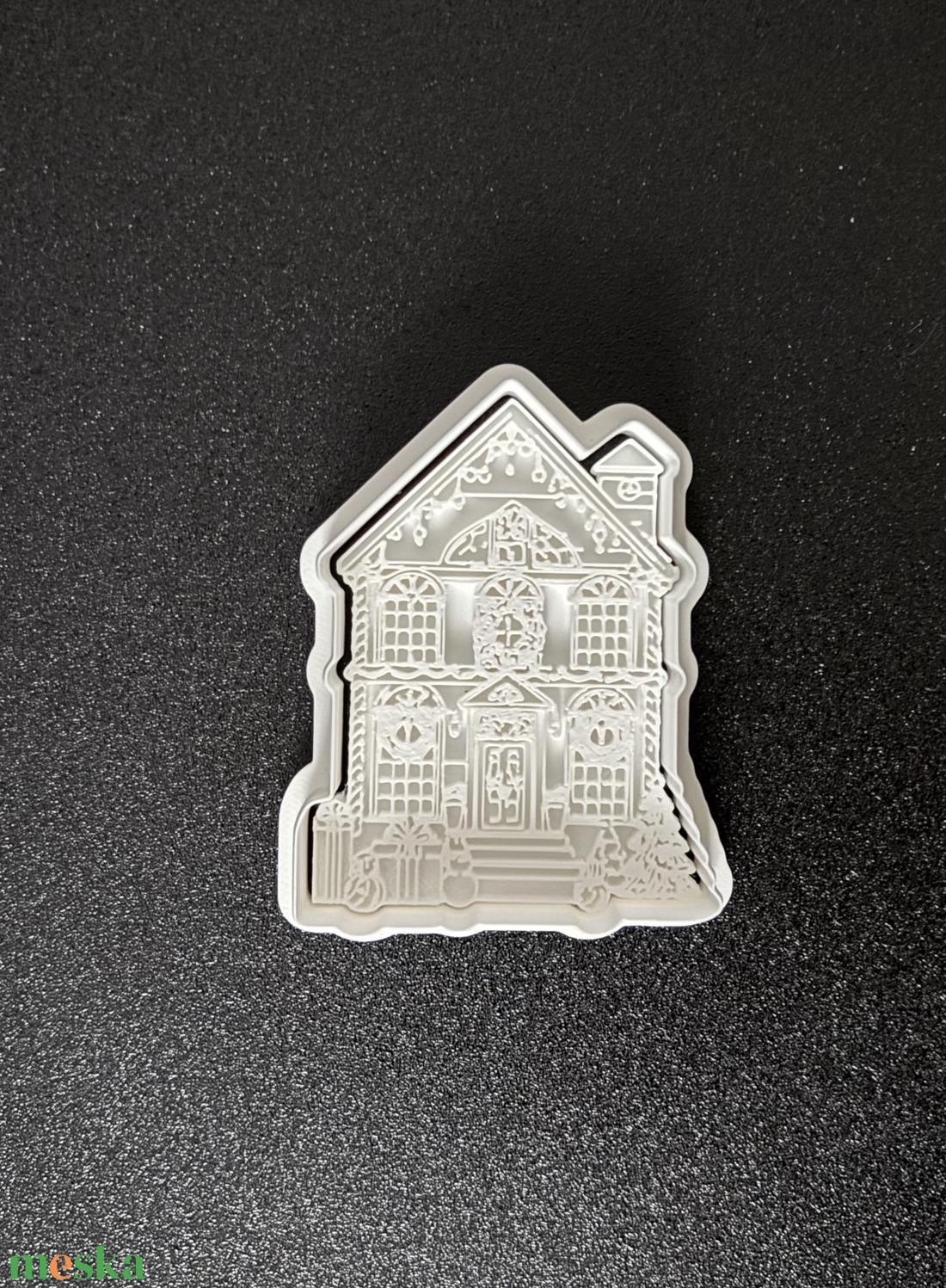 3D nyomtatott mézeskalács ház sütikiszúró - karácsony - karácsonyi sütés-főzés - Meska.hu