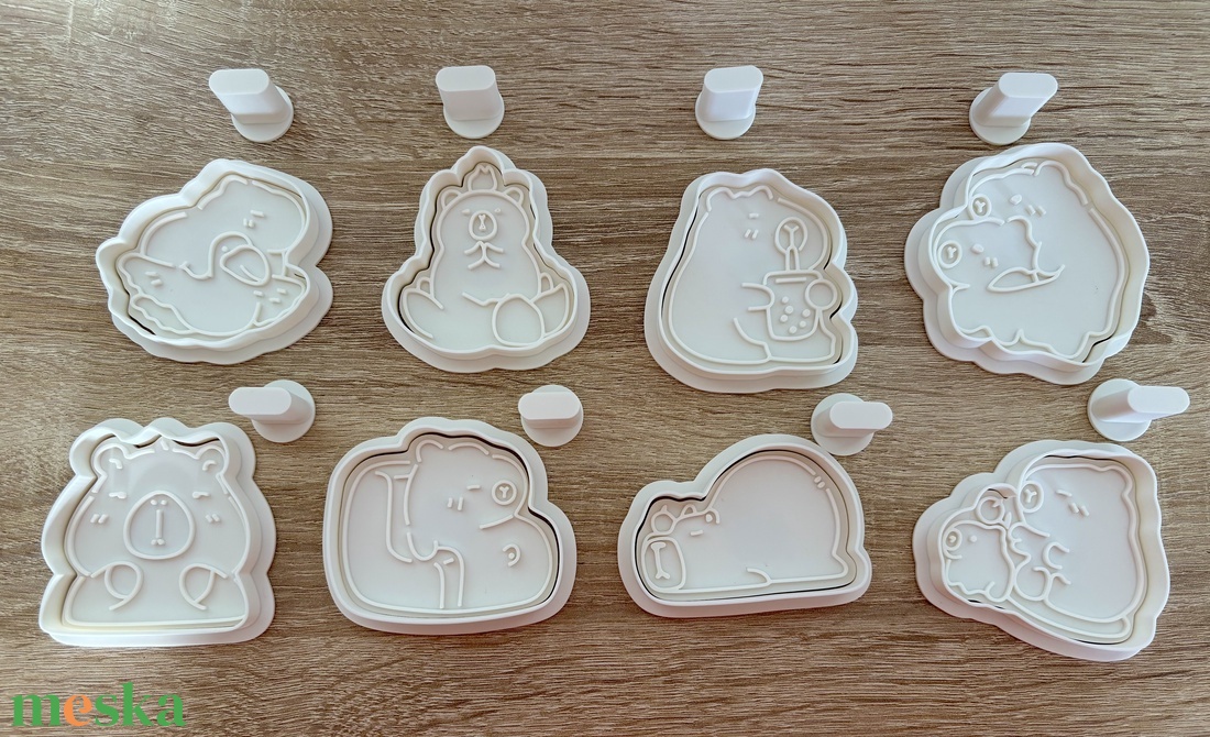 3D nyomtatott Kapibara szett - karácsony - karácsonyi sütés-főzés - Meska.hu