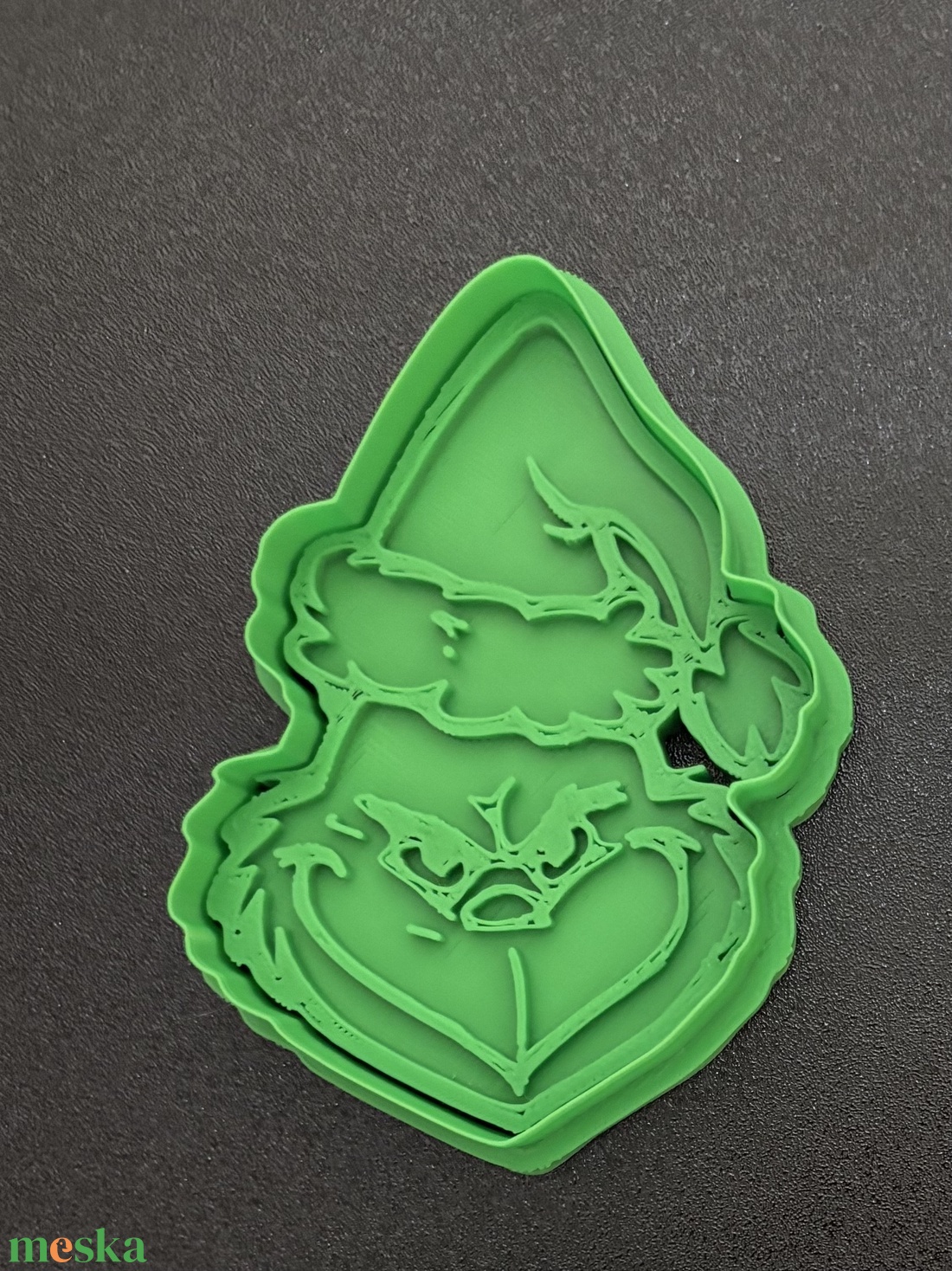3D nyomtatott Grinch fej - karácsony - karácsonyi sütés-főzés - Meska.hu
