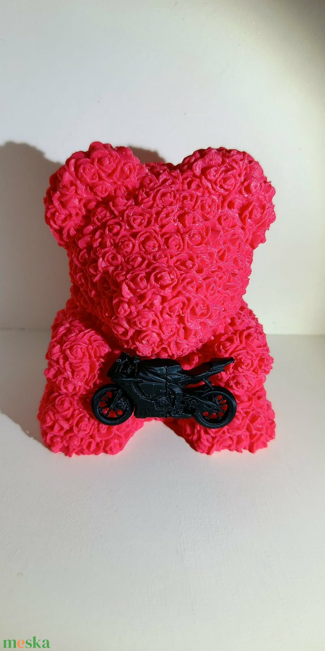 Egyedi rendelésre készült rózsamaci motorral - játék & sport - plüssállat & játékfigura - maci - Meska.hu