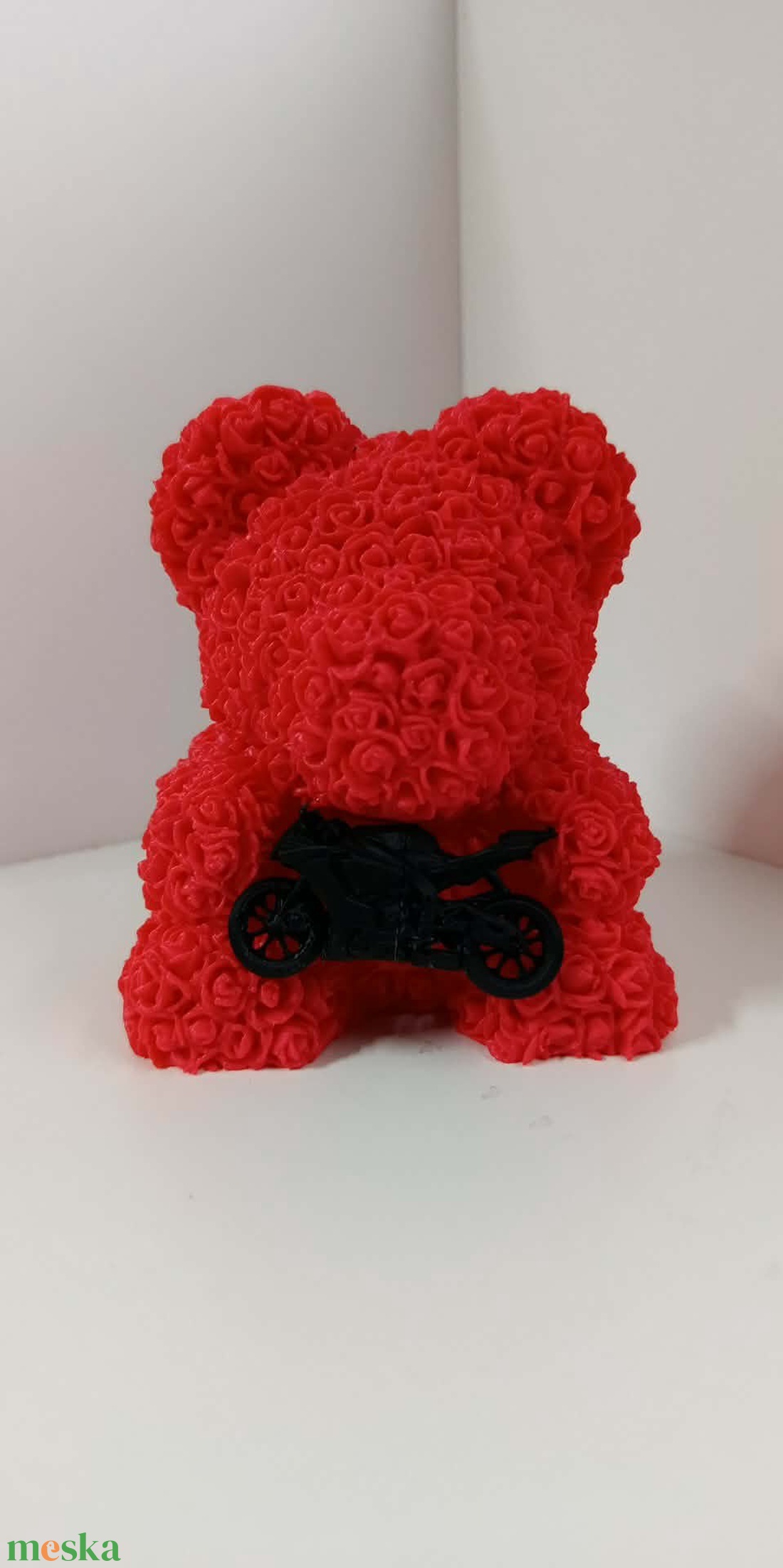 Rózsamaci motorral+talp egyedi megrendelésre - játék & sport - plüssállat & játékfigura - maci - Meska.hu