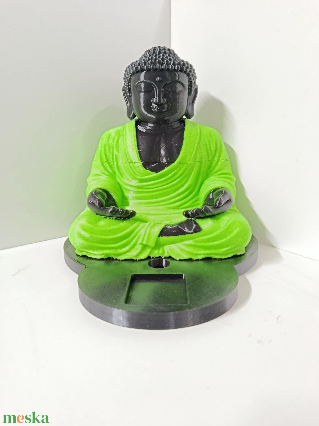 Buddha telefontartó+2 QR kód zenéhez - otthon & életmód - dekoráció - asztal és polc dekoráció - könyvszobor - Meska.hu