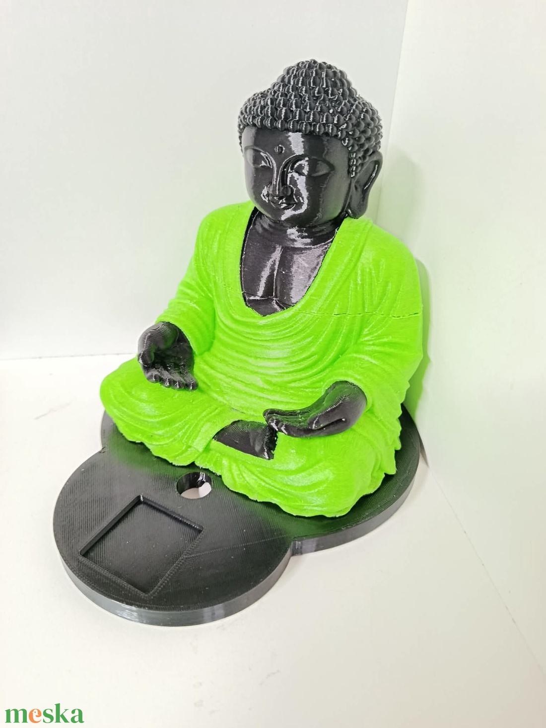 Buddha telefontartó+2 QR kód zenéhez - otthon & életmód - dekoráció - asztal és polc dekoráció - könyvszobor - Meska.hu